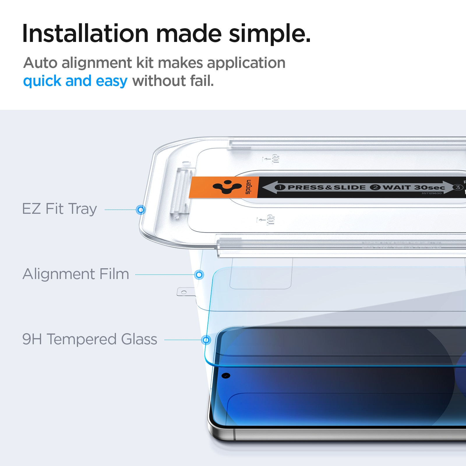 Samsung Galaxy S24 FE Screen Protector GLAS.tR EZ Fit (2-pack)