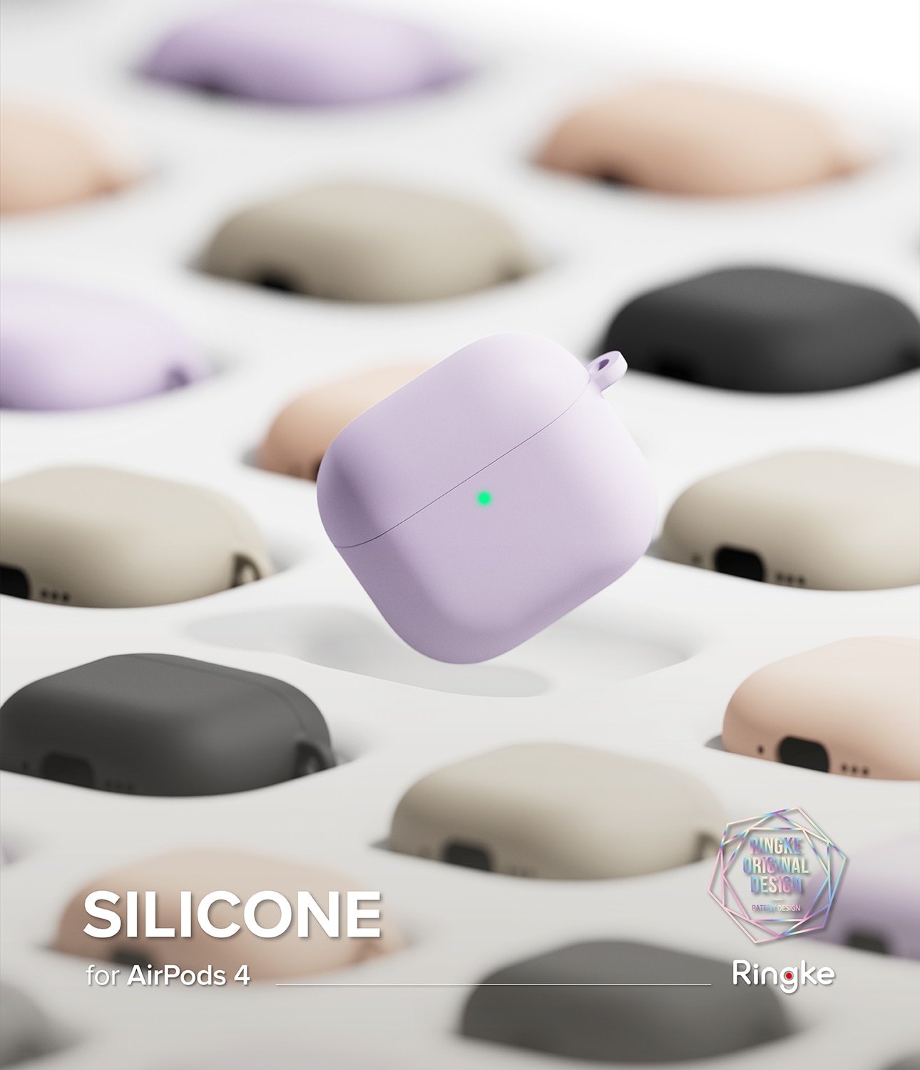 Silicone  Cover Apple AirPods 4 Light Purple