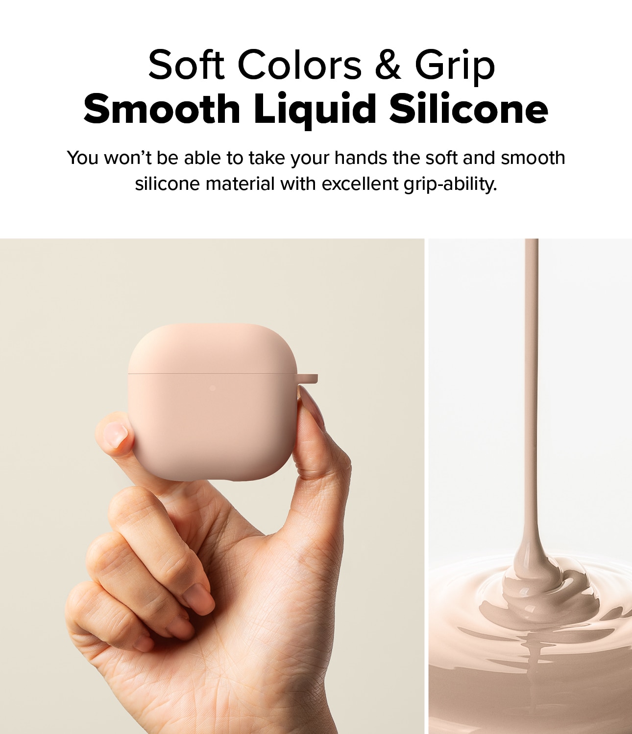 Silicone  Cover Apple AirPods 4 Pink Sand