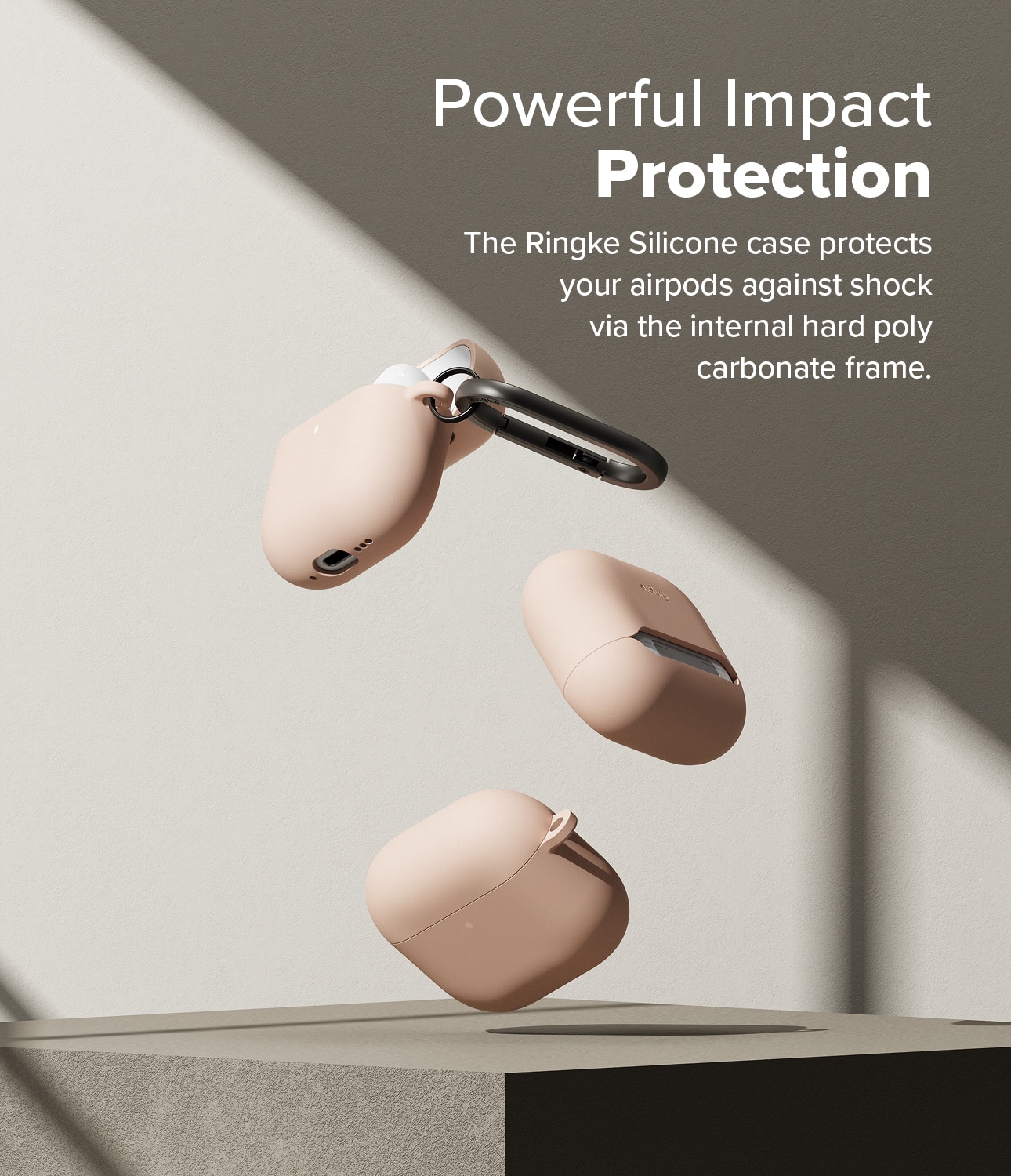 Silicone  Cover Apple AirPods 4 Pink Sand