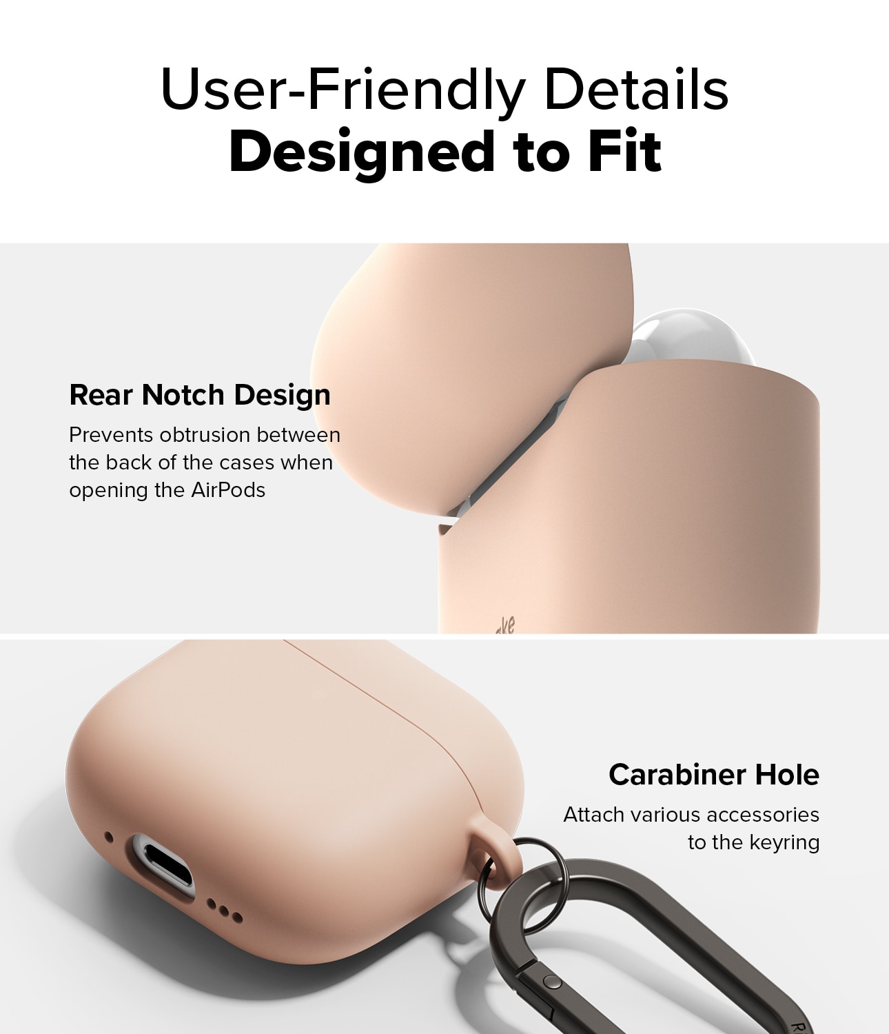 Silicone  Cover Apple AirPods 4 Pink Sand