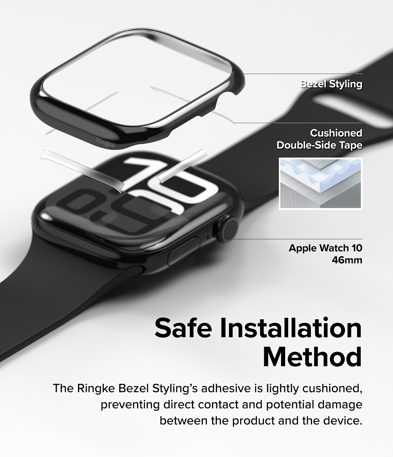 Bezel Styling Apple Watch Series 10 46mm Glossy Black