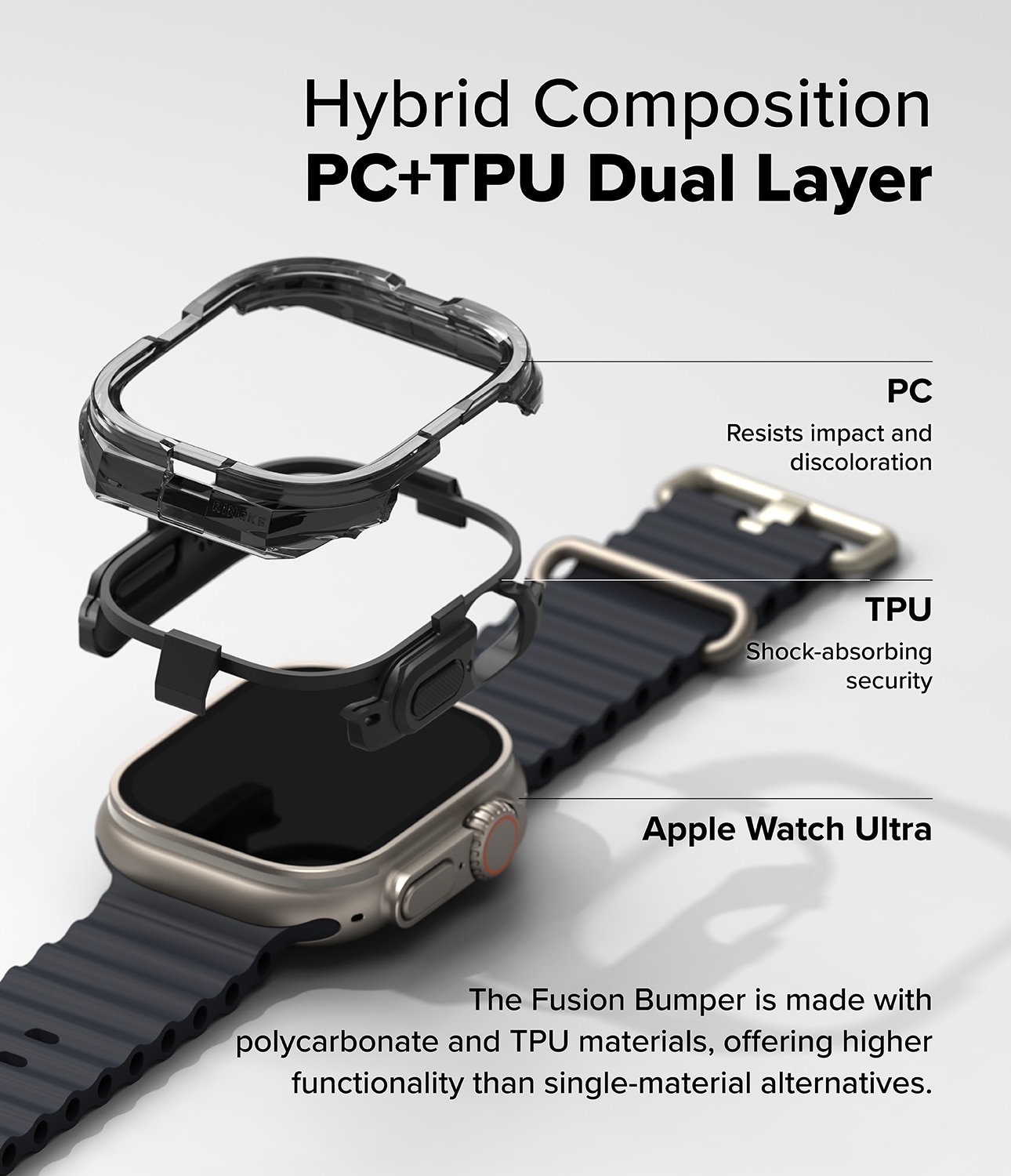 Fusion Bumper  Apple Watch Ultra 49mm 1st Gen Black