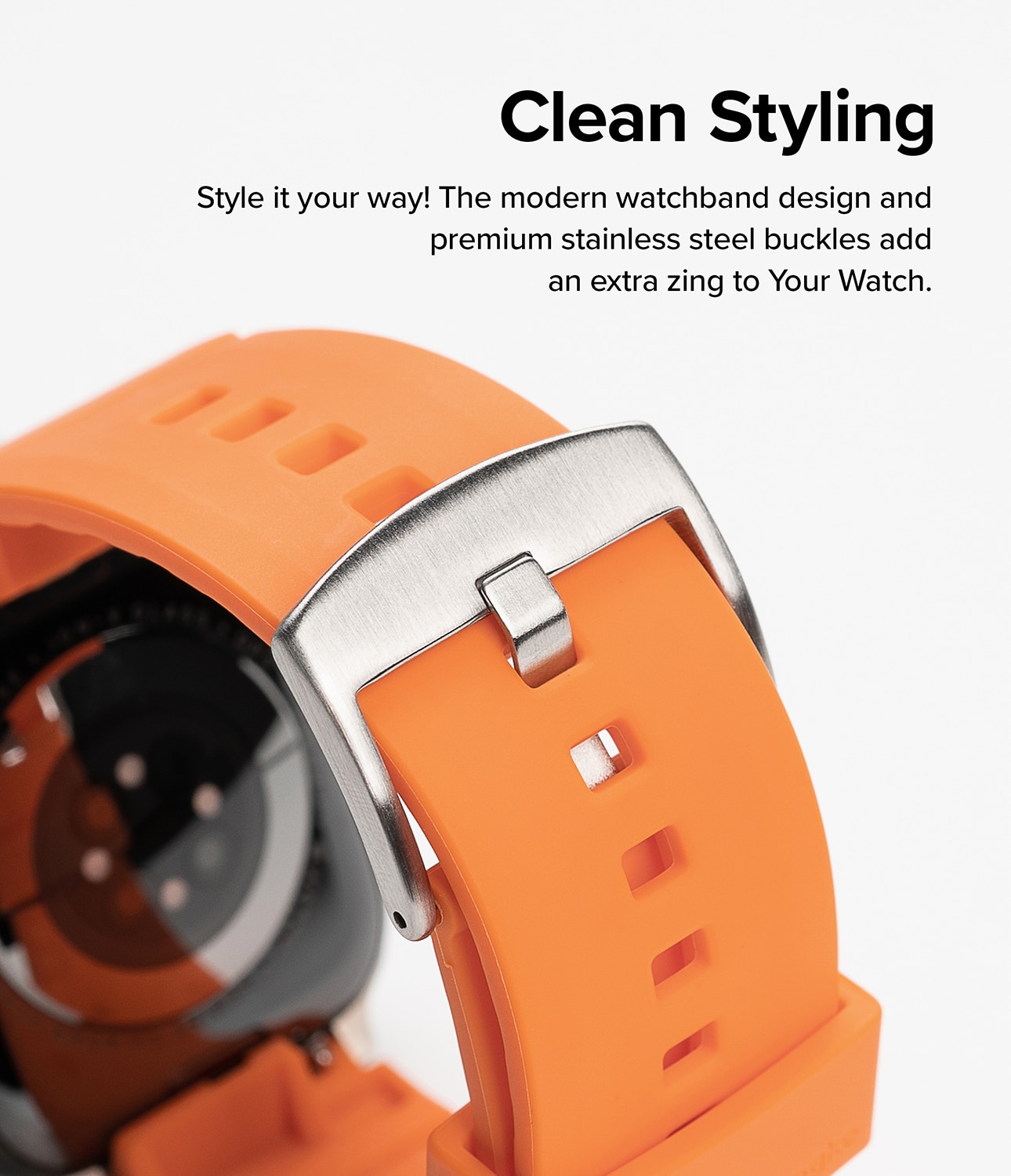 Rubber One Bold Band Apple Watch 45mm Series 9 Orange