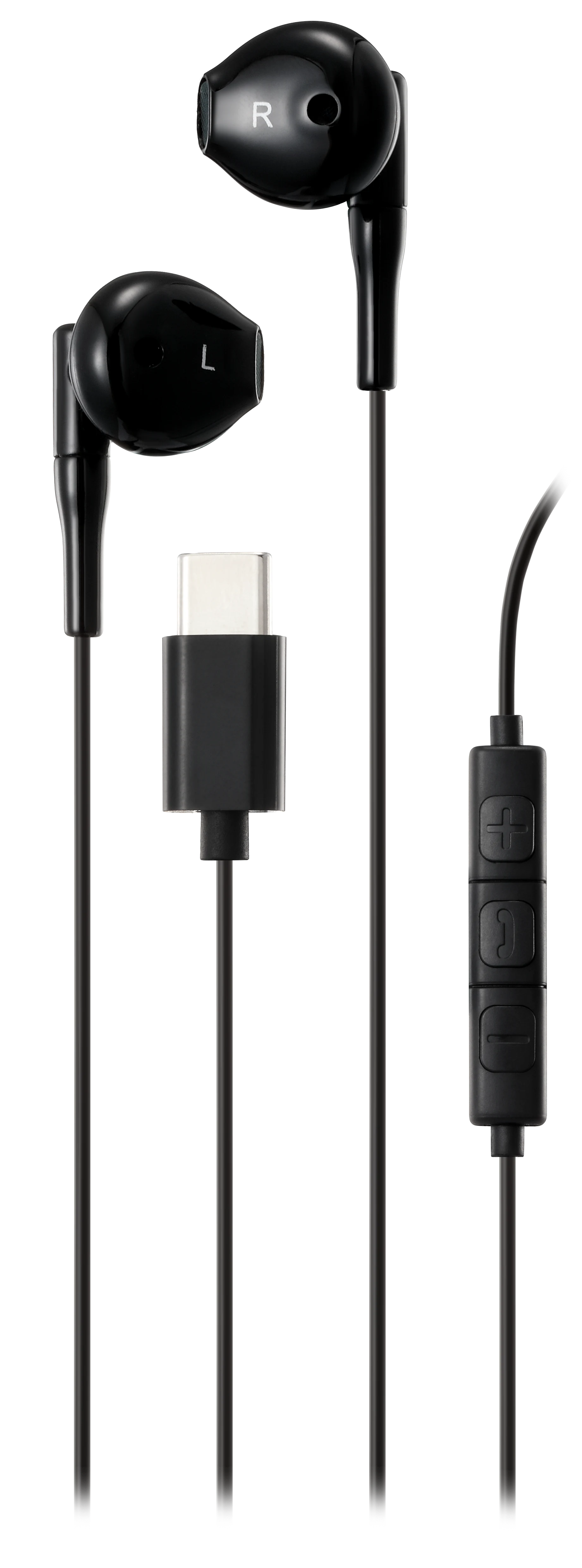 Semi-in-ear høretelefoner USB-C sort