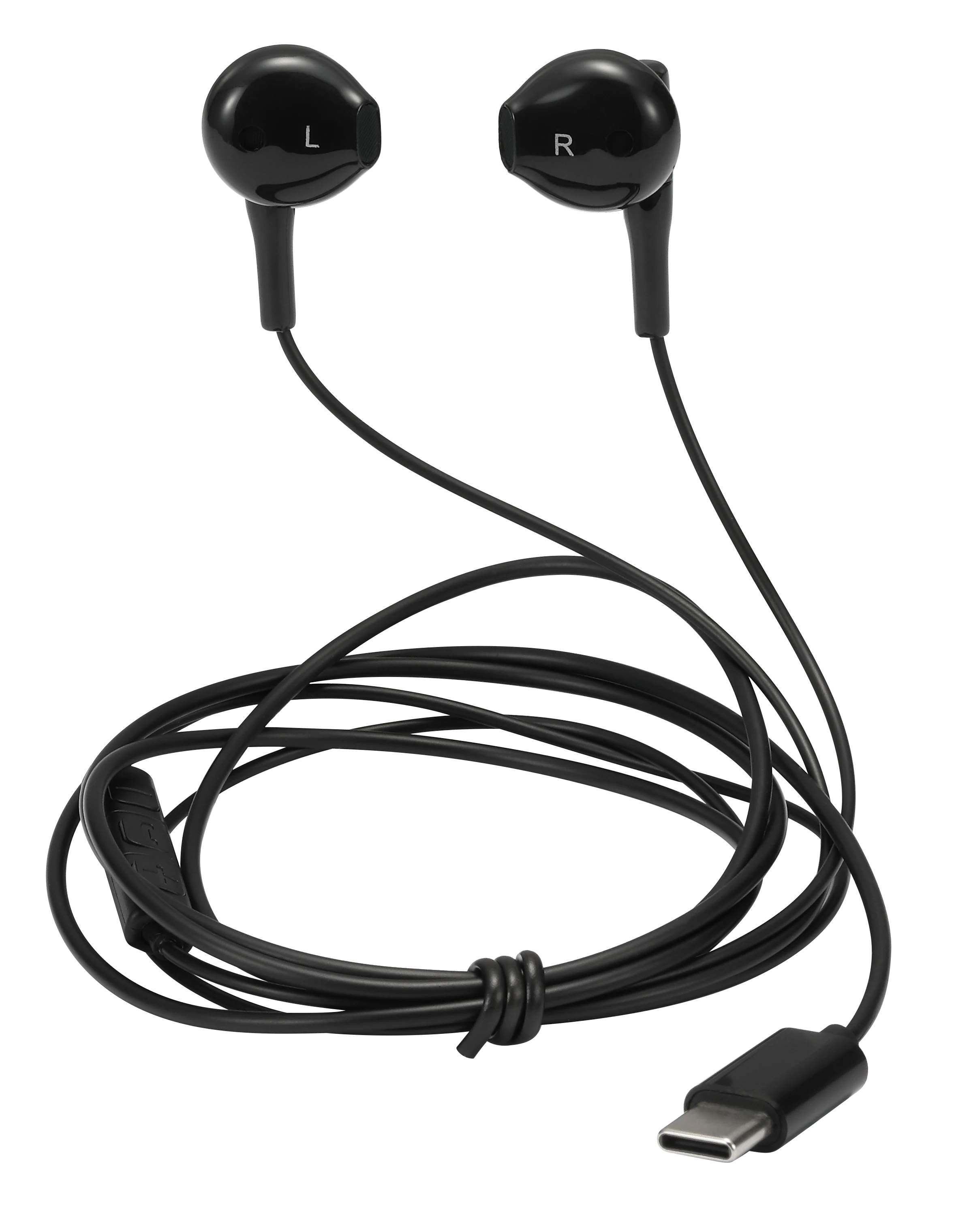 Semi-in-ear høretelefoner USB-C sort