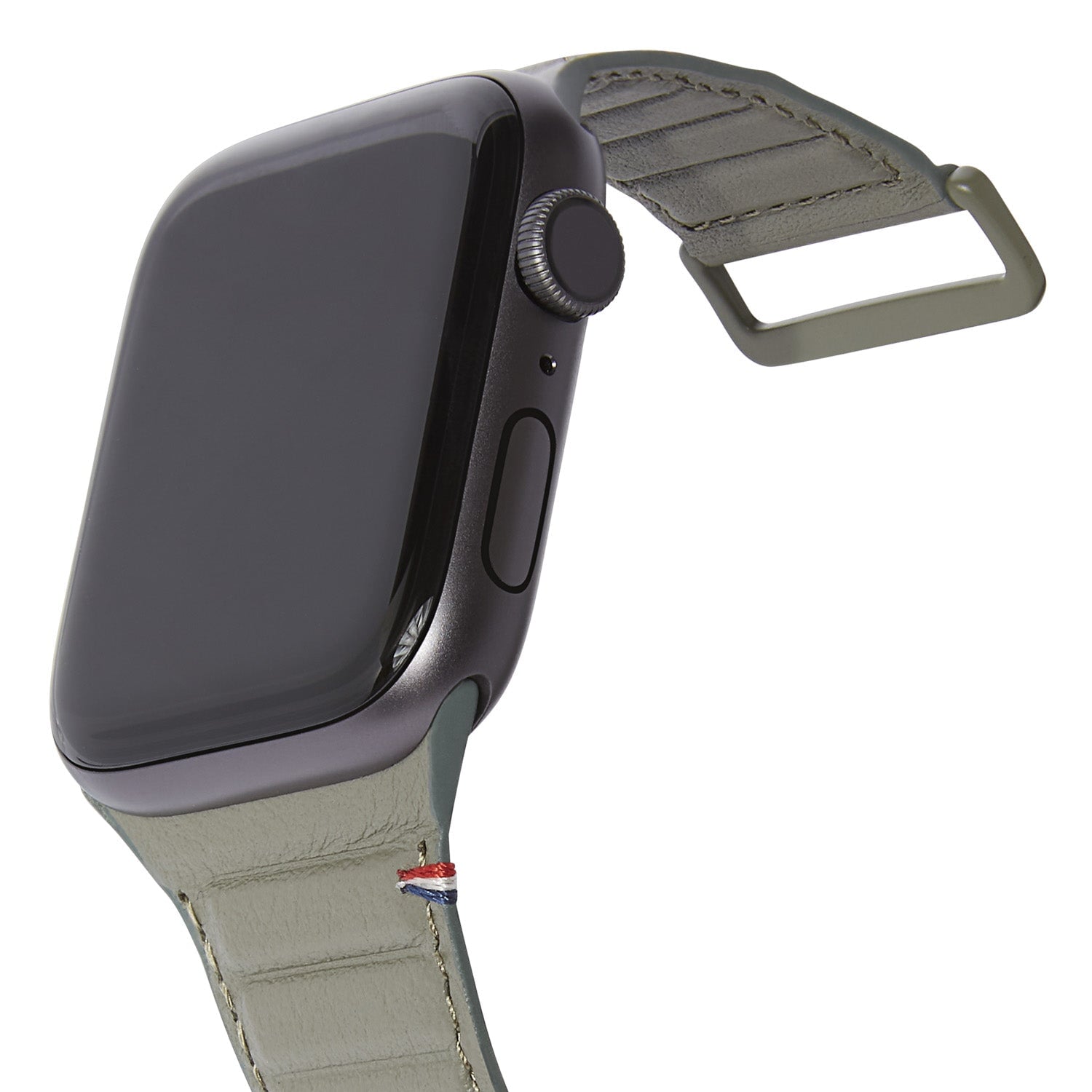 Leather Magnetic Traction Strap Apple Watch 41mm Series 9 Olive