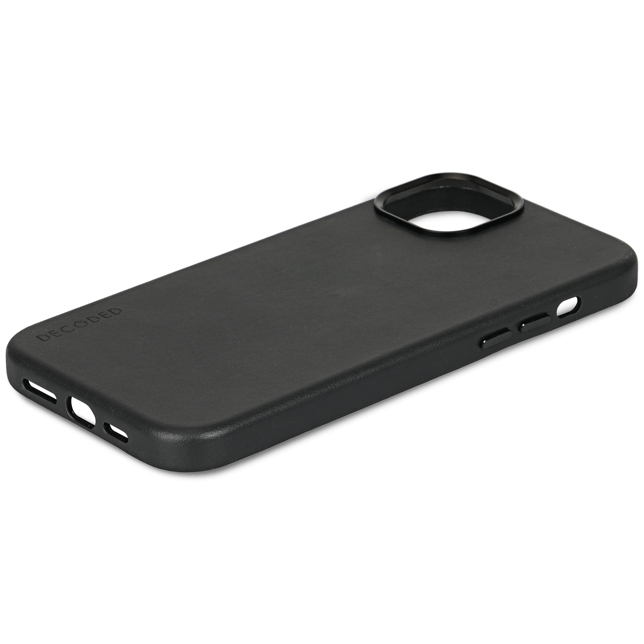 Leather Back Cover iPhone 15 Black