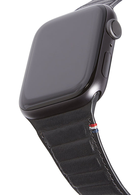 Leather Magnetic Traction Strap Apple Watch 41mm Series 9 Black