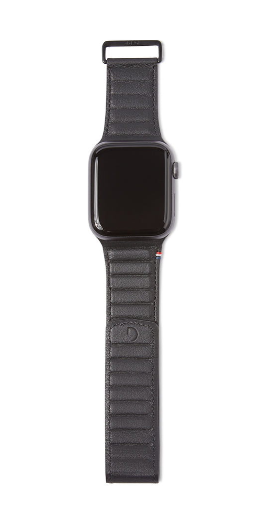Leather Magnetic Traction Strap Apple Watch 41mm Series 9 Black