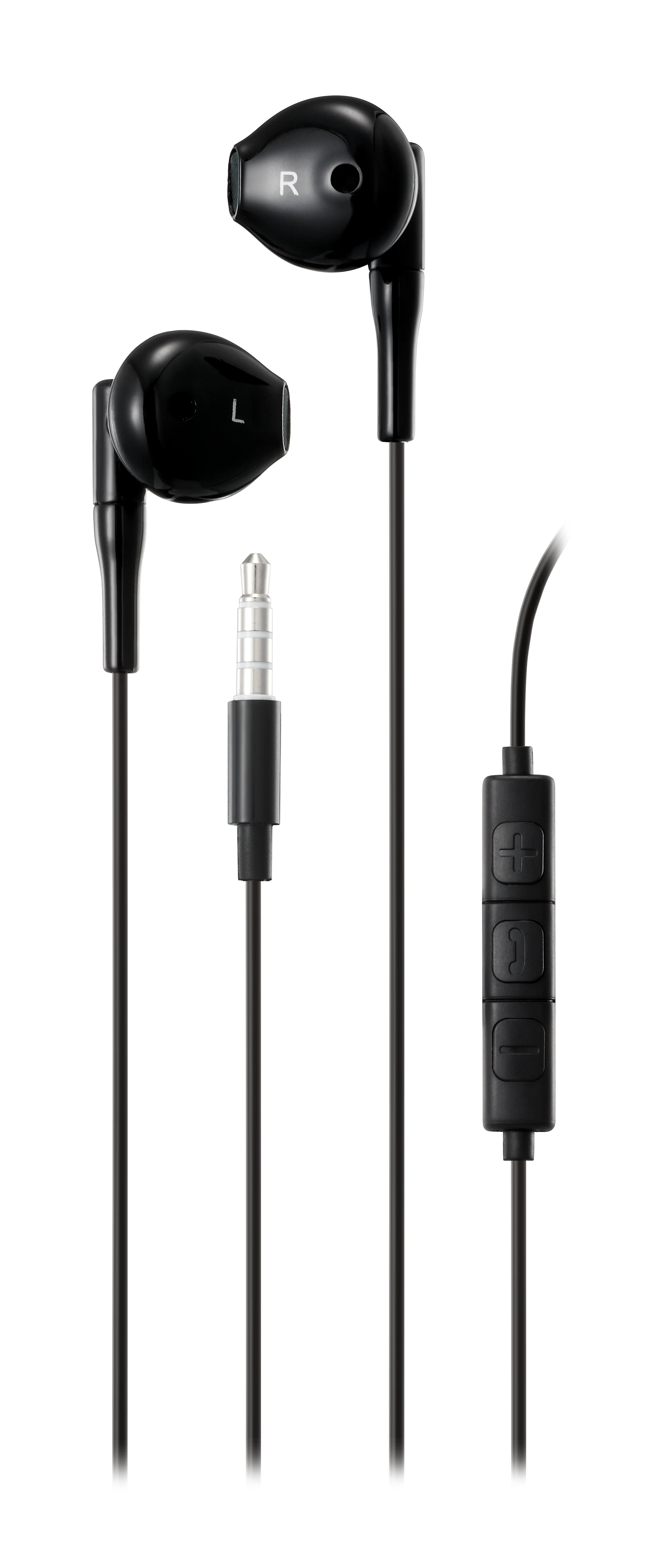 Semi-in-ear høretelefoner 3.5mm sort