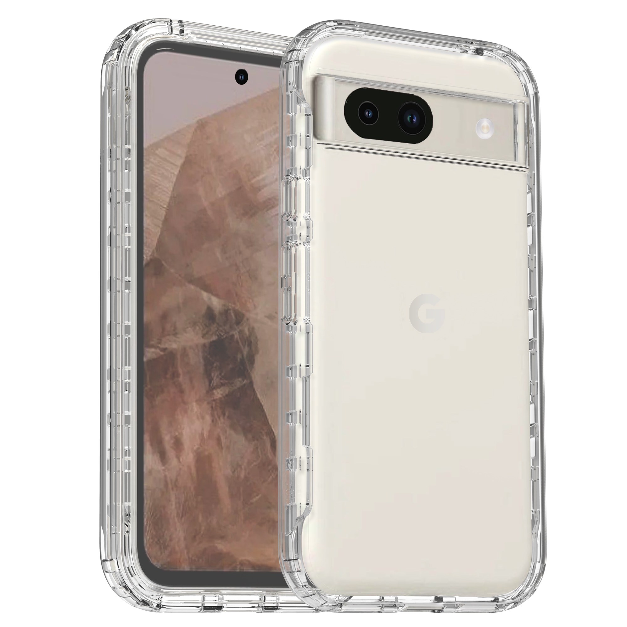 Full Protection Case Google Pixel 8a Gennemsigtig