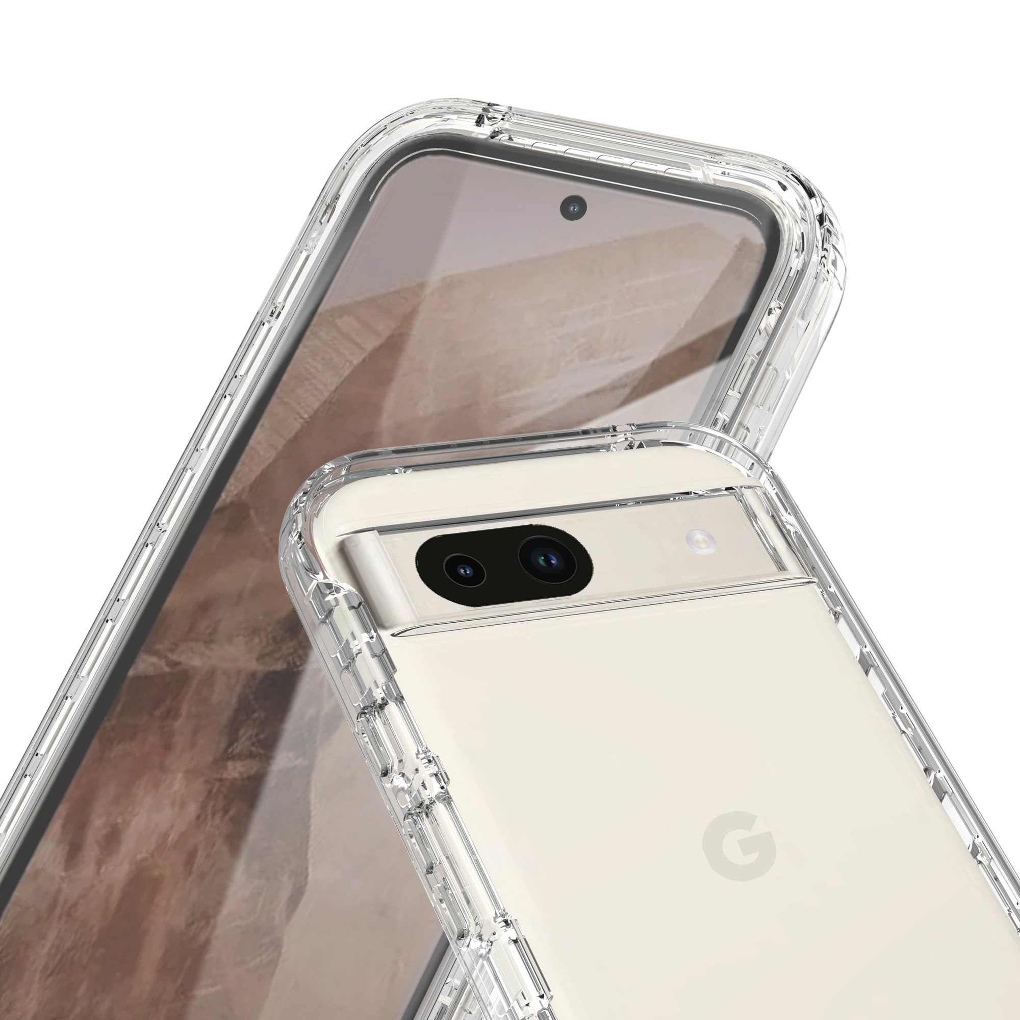 Full Protection Case Google Pixel 8a gennemsigtig