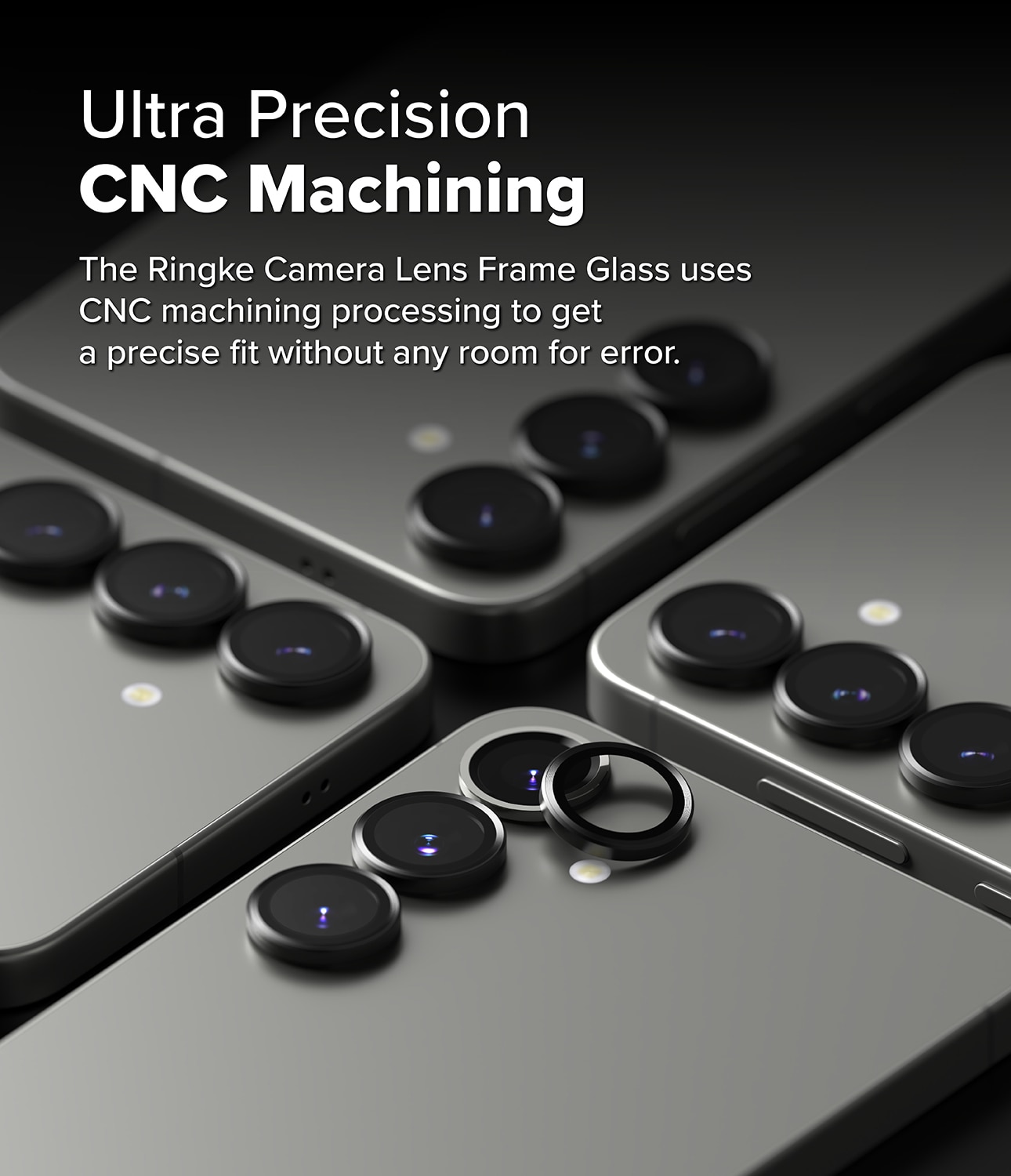 Camera Lens Frame Glass (2-pack) Samsung Galaxy S25 Plus Black