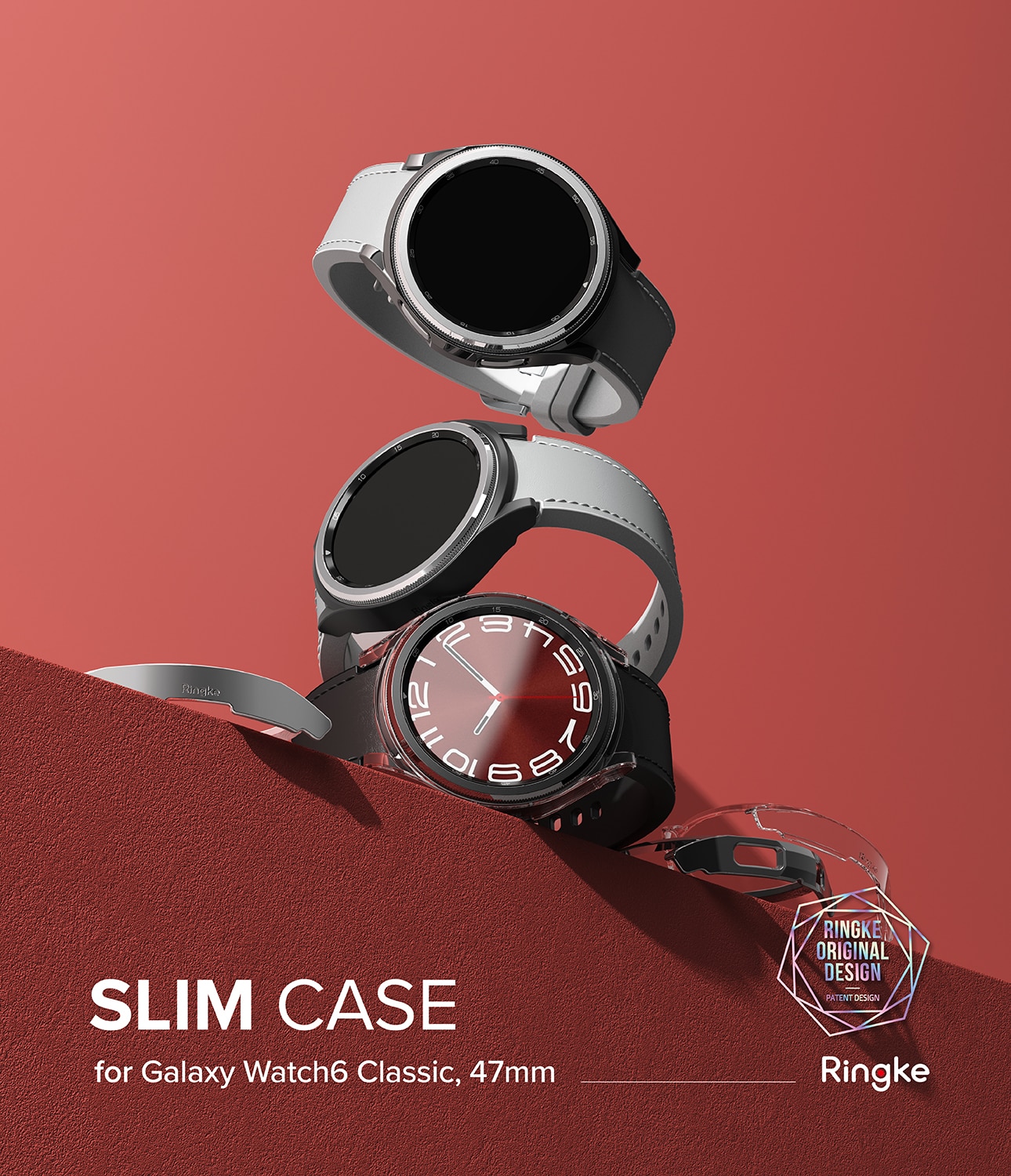 Slim Case (2-pack) Samsung Galaxy Watch 6 Classic 47mm Matte Black & Clear