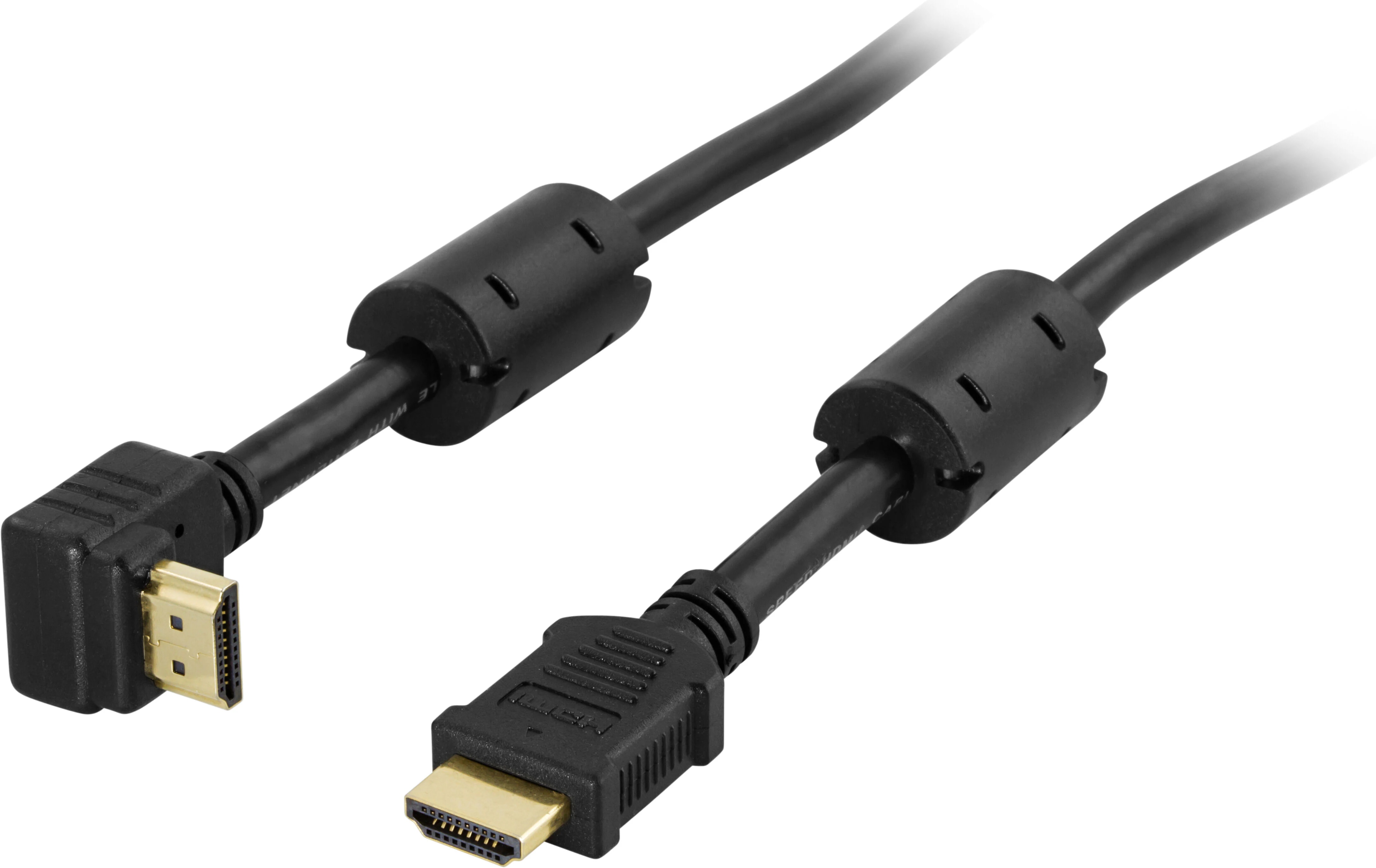 Vinklet HDMI-kabel High-Speed med Ethernet 5m