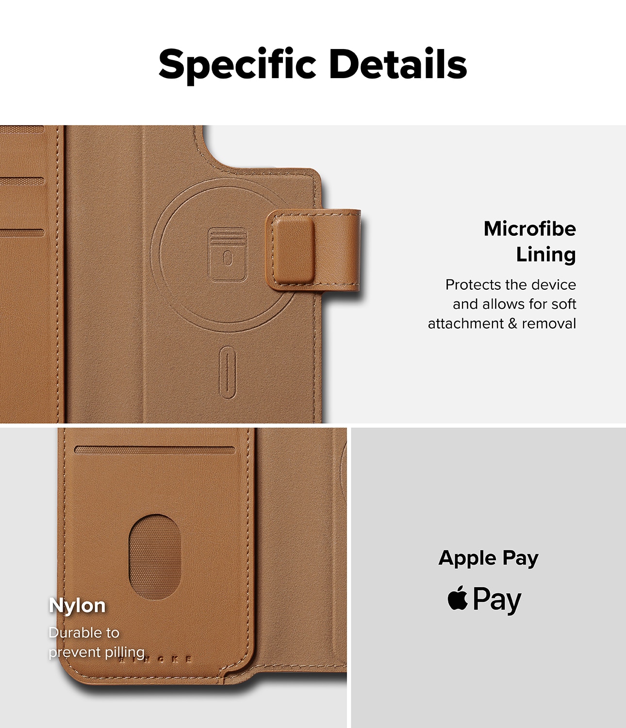 Folio Wallet Magnetic iPhone 14 Pro Max Brown