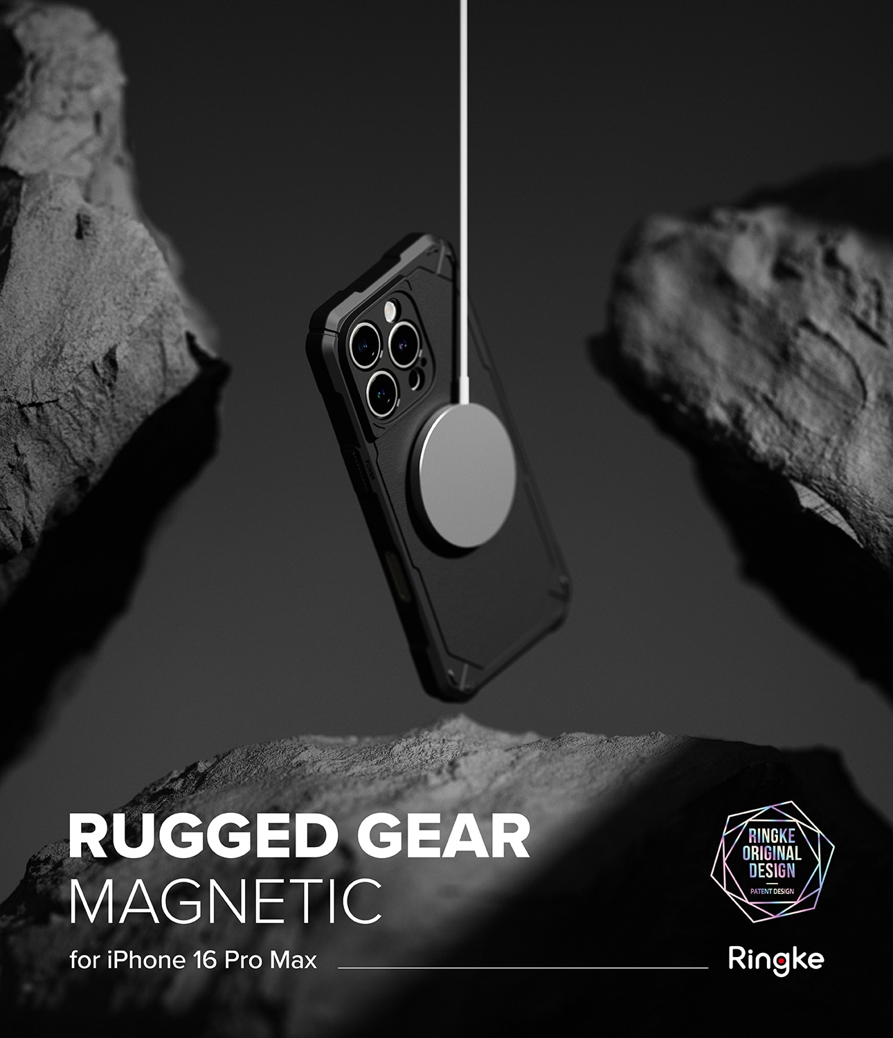 Rugged Gear Magnetic Case iPhone 16 Pro Max Black