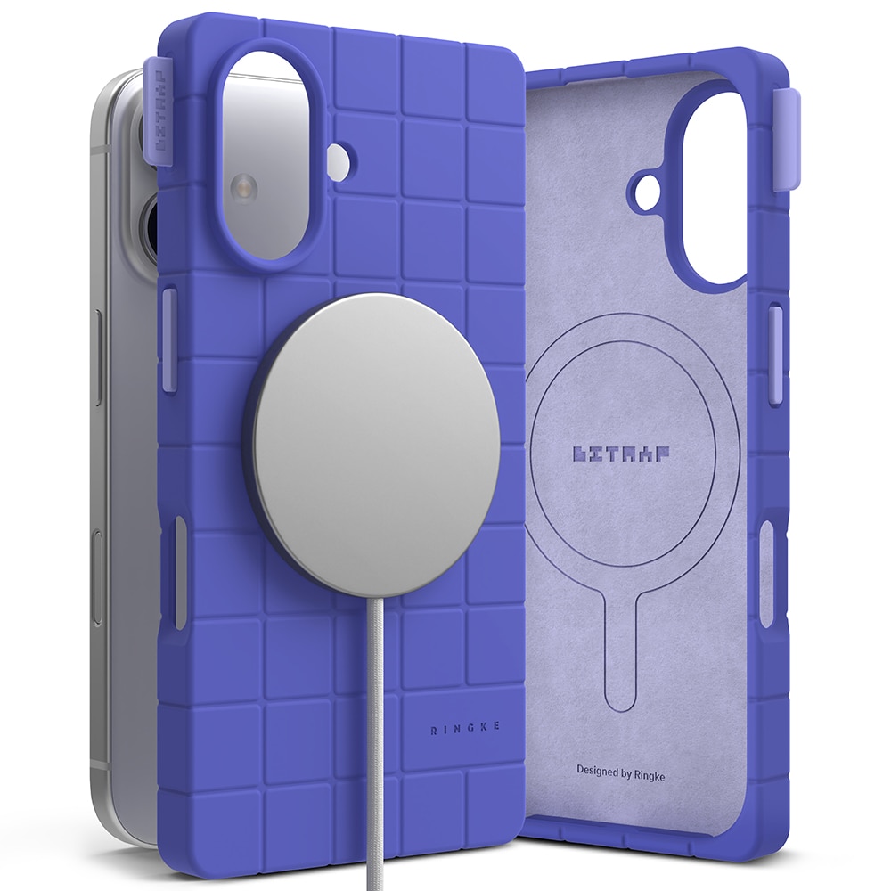 Bitmap Silicone Magnetic Case iPhone 16 Ultramarine