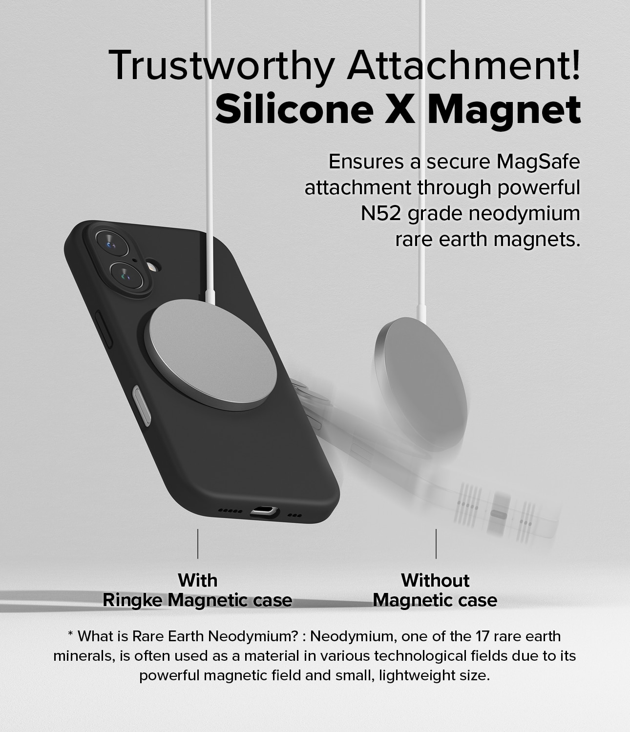 Silicone Magnetic Case iPhone 16 Black