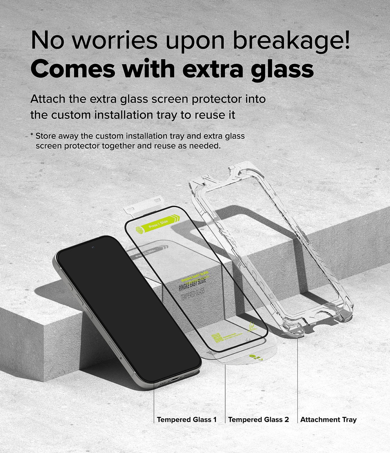 Easy Slide Glass (2-pack) iPhone 15