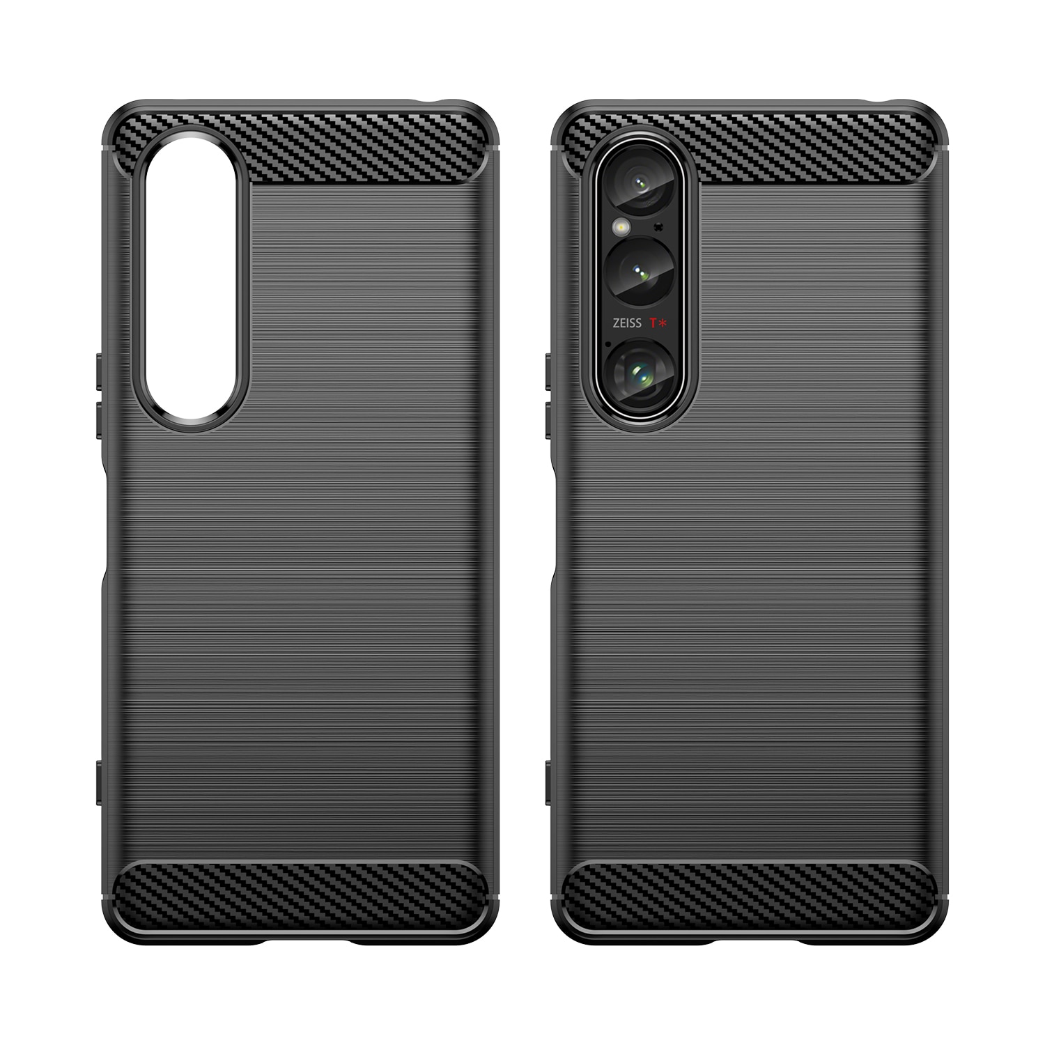 Sony Xperia 1 VI Cover TPU Brushed Sort