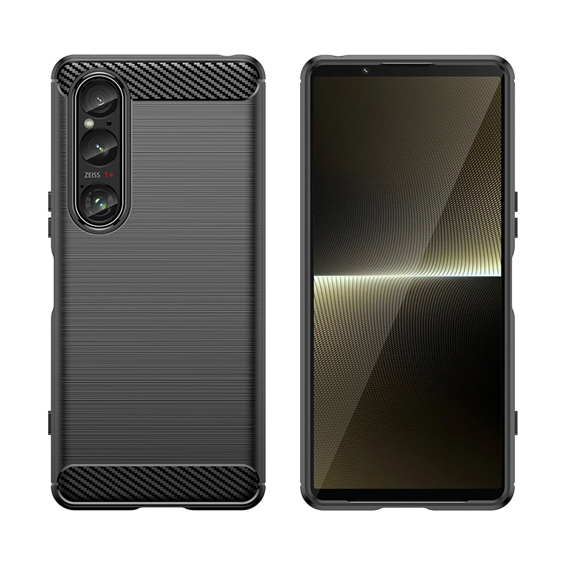 Sony Xperia 1 VI Cover TPU Brushed Sort