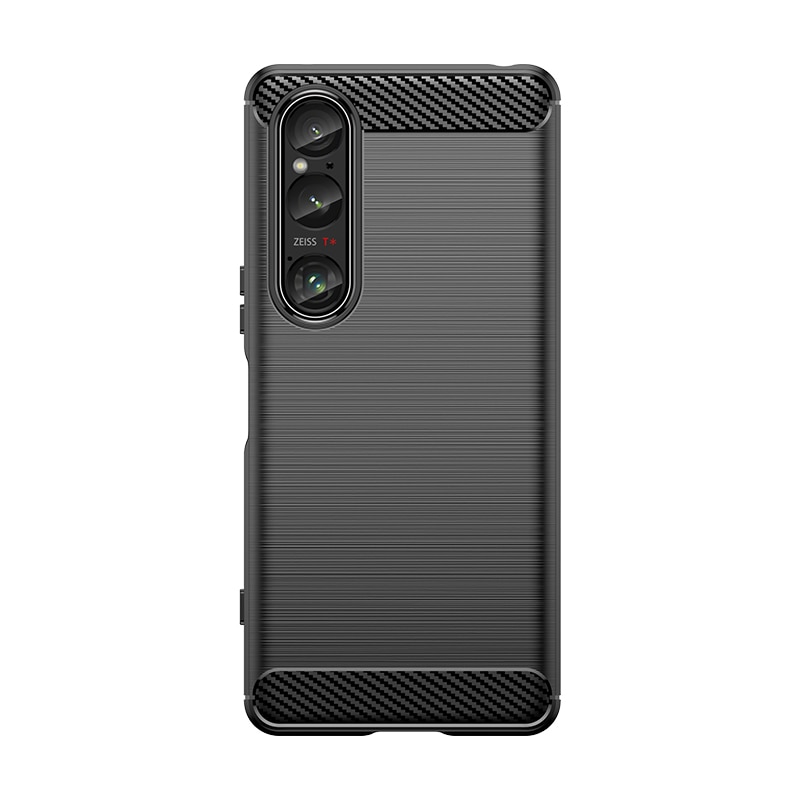 Sony Xperia 1 VI Cover TPU Brushed Sort