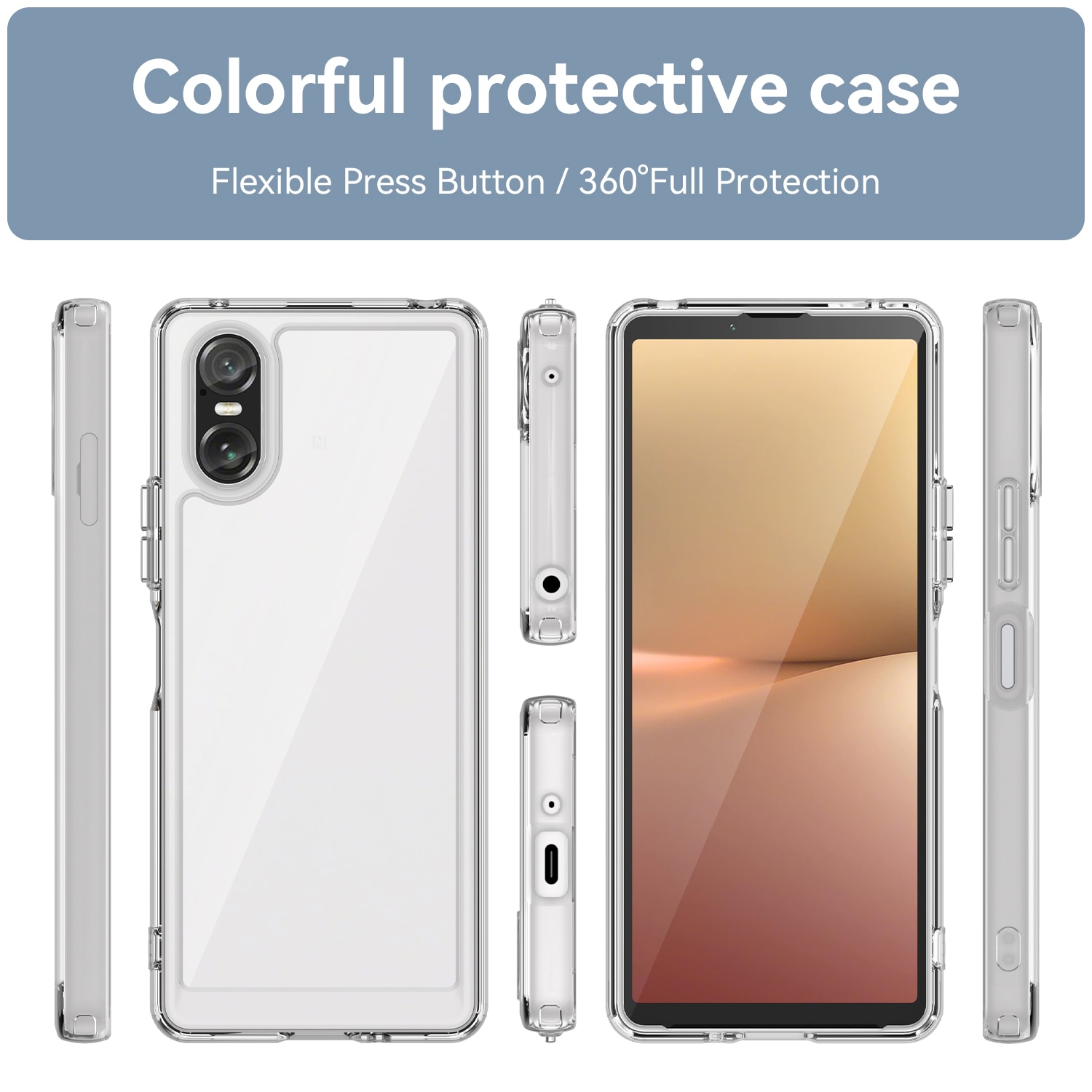 Hybridcover Sony Xperia 10 VI gennemsigtig