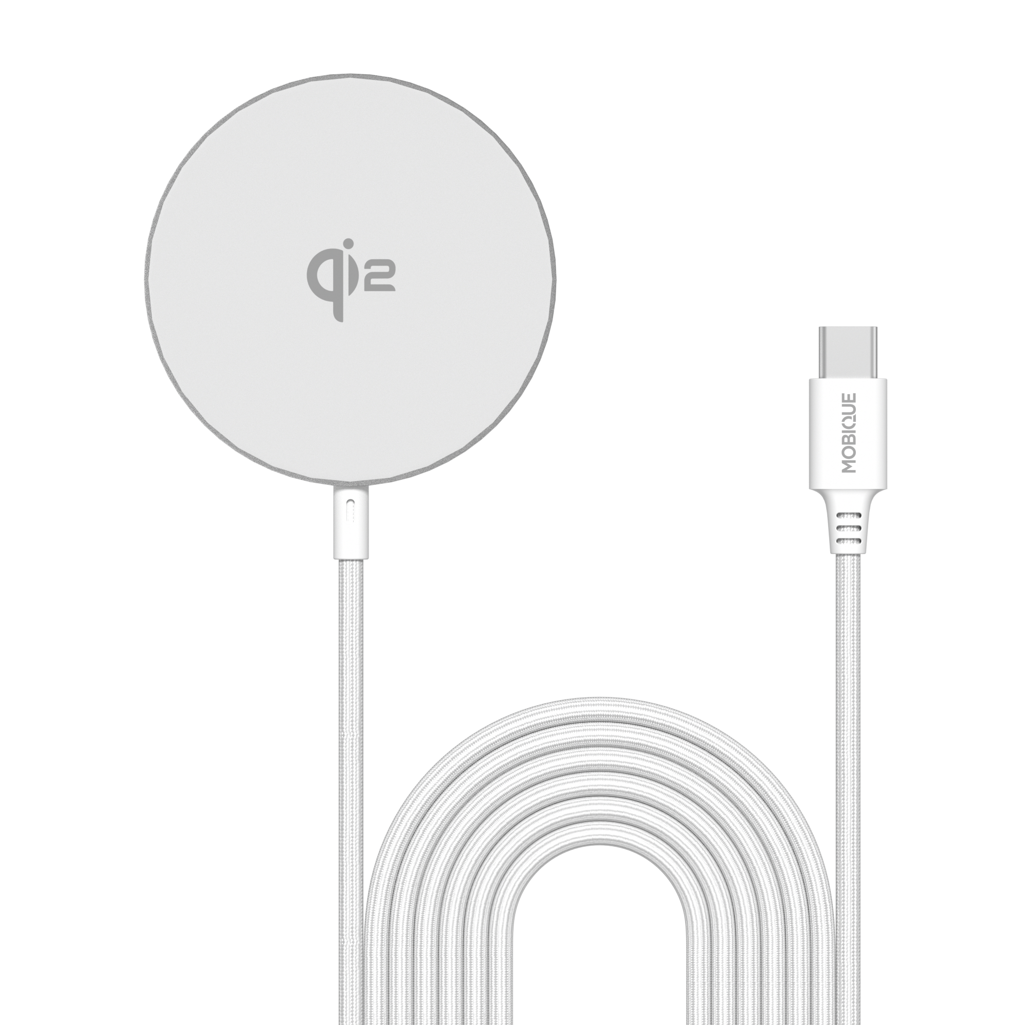 Qi2 Magnetisk Trådløs Oplader 15W hvid