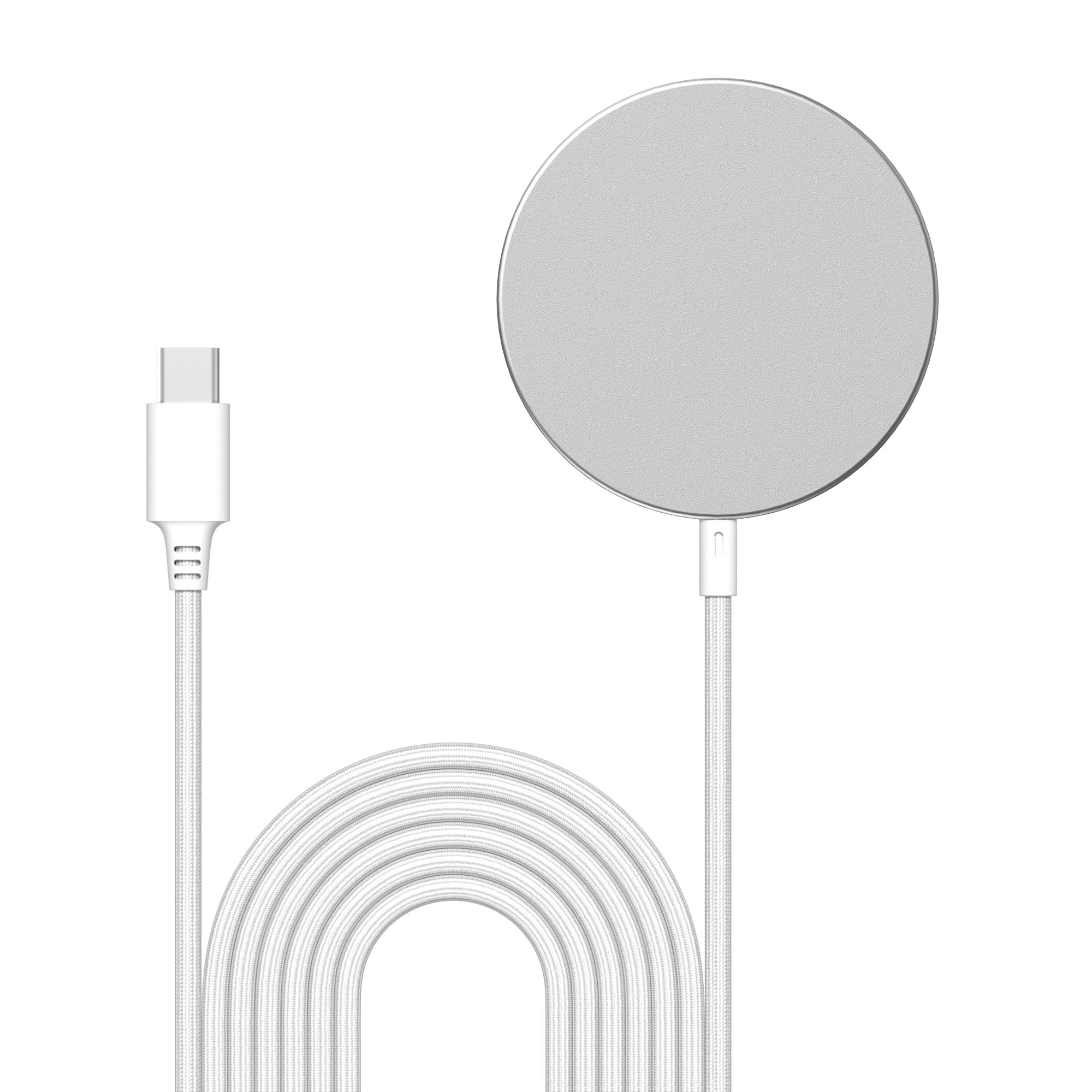 Apple iPhone 12 Qi2 Magnetisk Trådløs Oplader 15W hvid