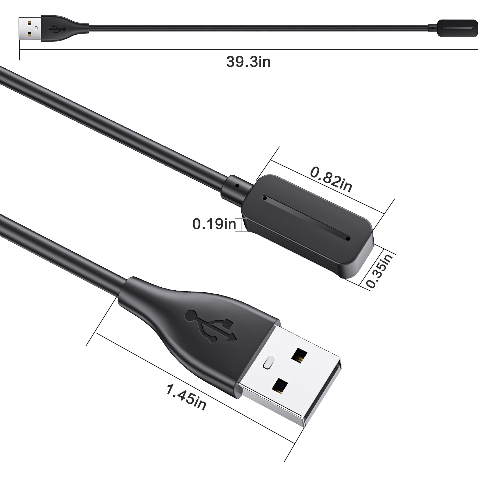 Polar Pacer Pro  Magnetisk oplader Sort