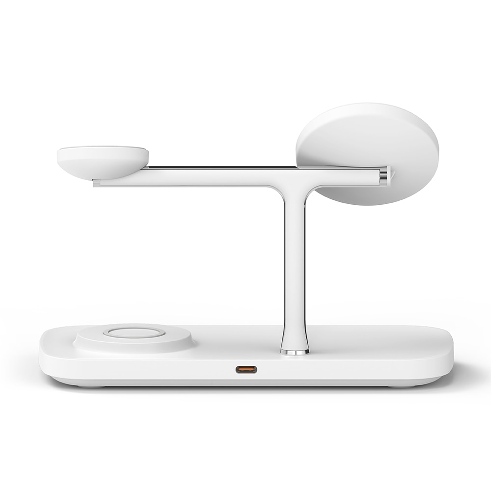 3-in-1 Wireless Charger Stand Qi2 MagSafe hvid