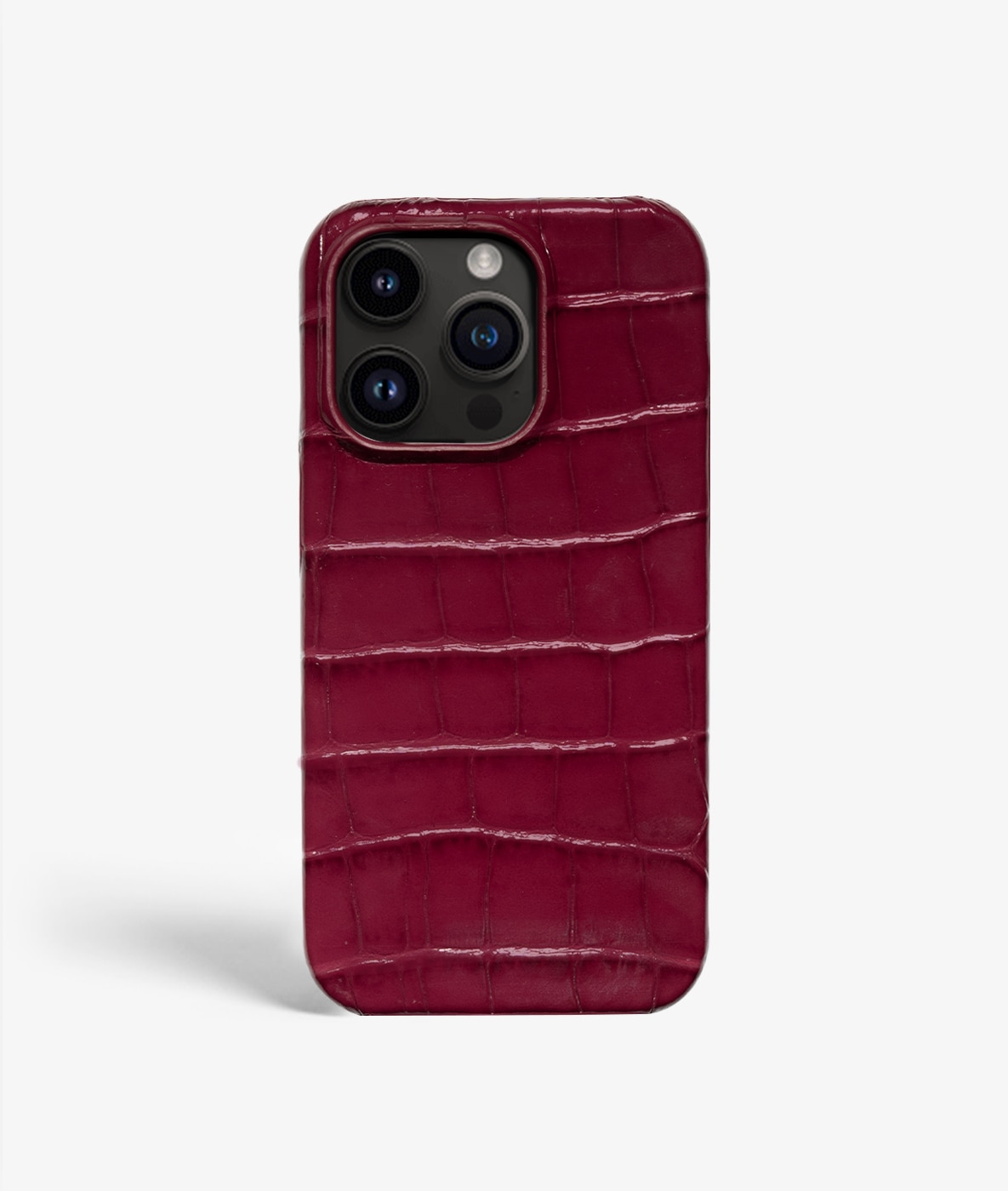 Cover iPhone 14 Pro Croco Burgundy