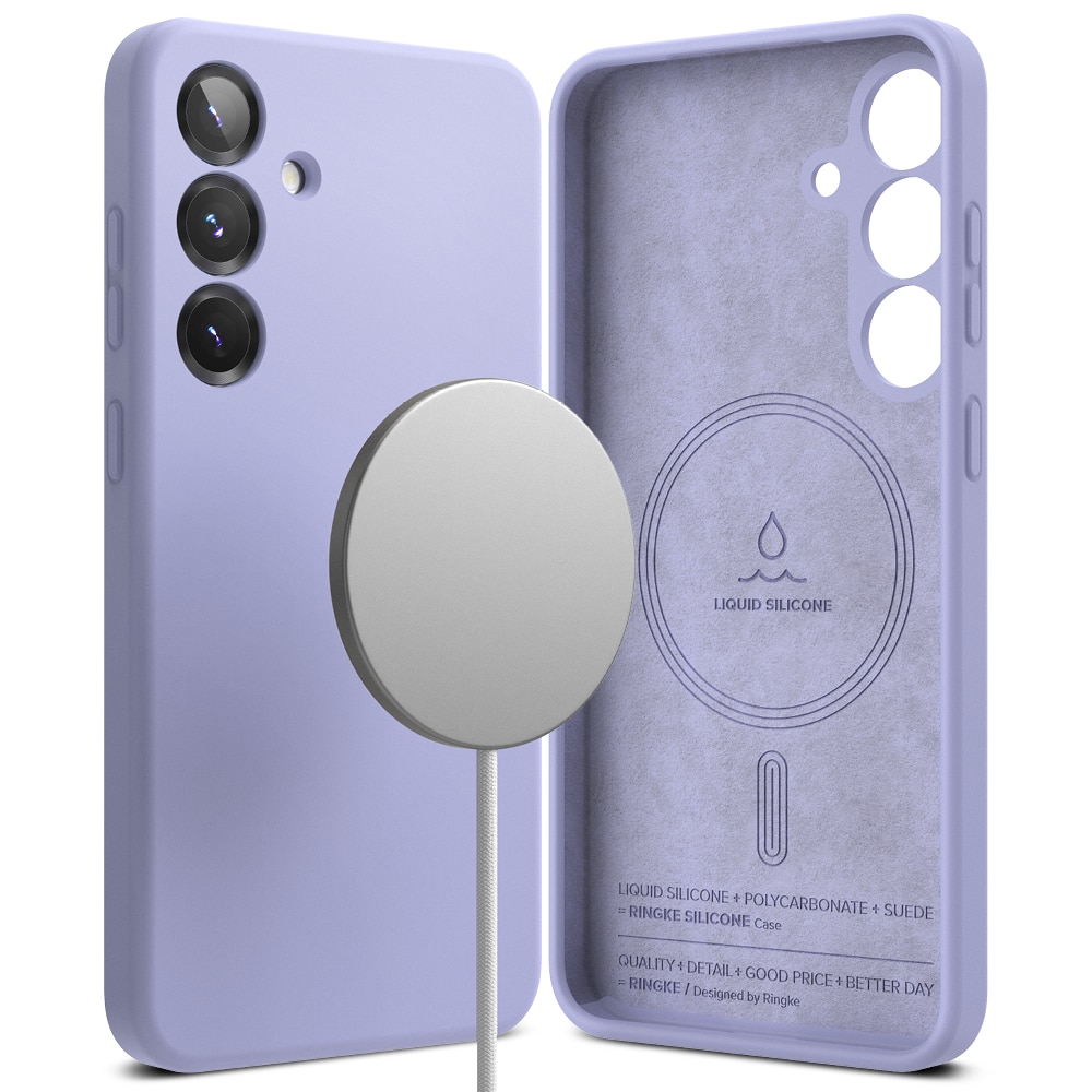 Silicone Magnetic Case Samsung Galaxy S25 Plus Lavender