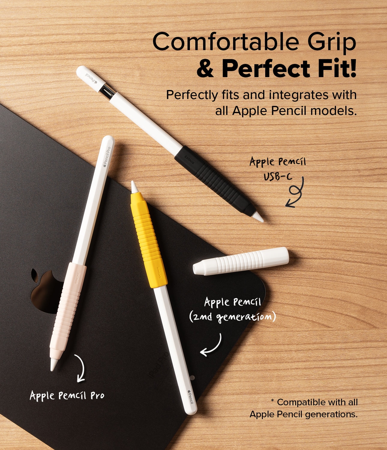 Silicone Grip Holder Apple Pencil sort