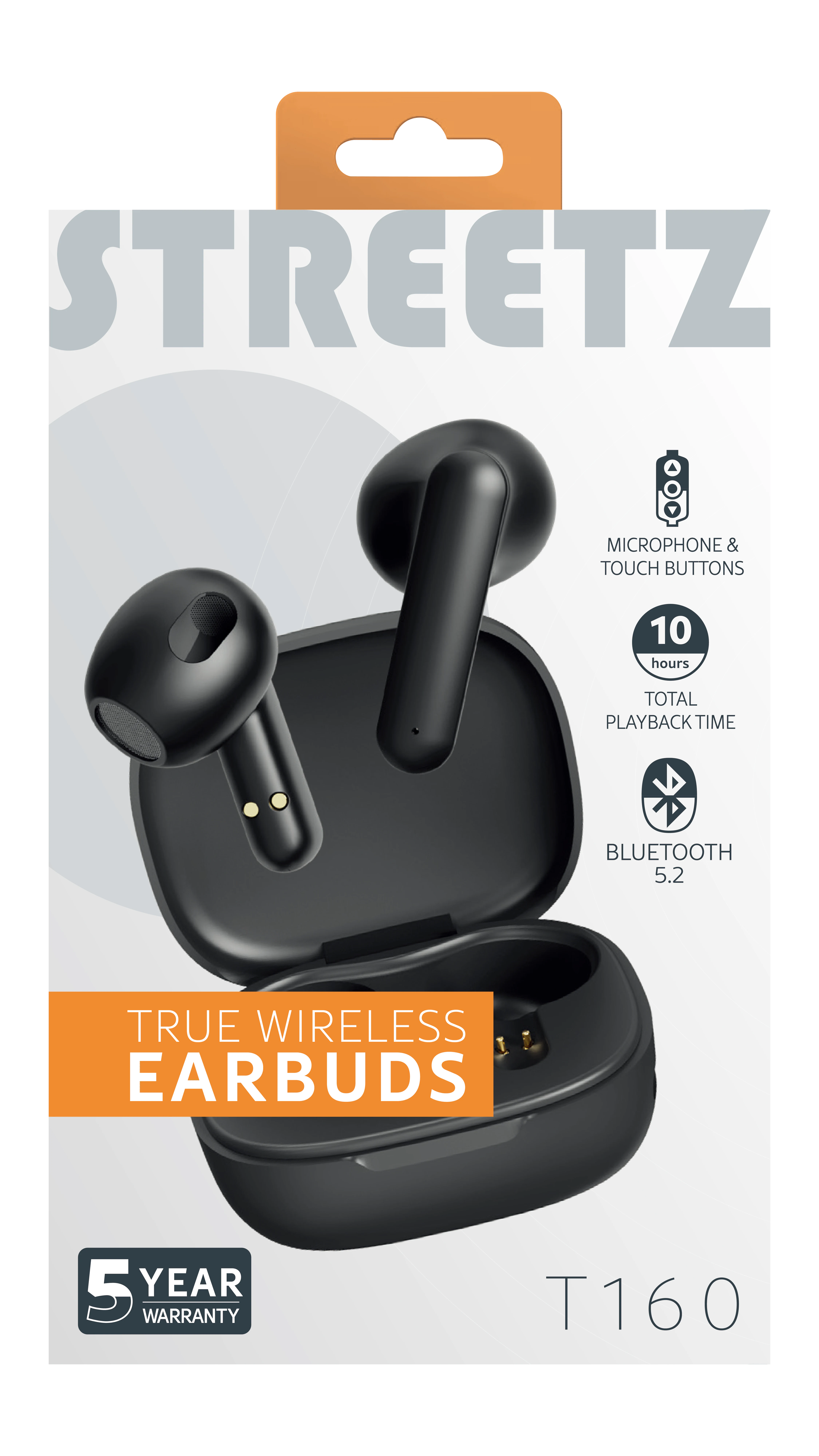 True Wireless in-ear høretelefoner sort