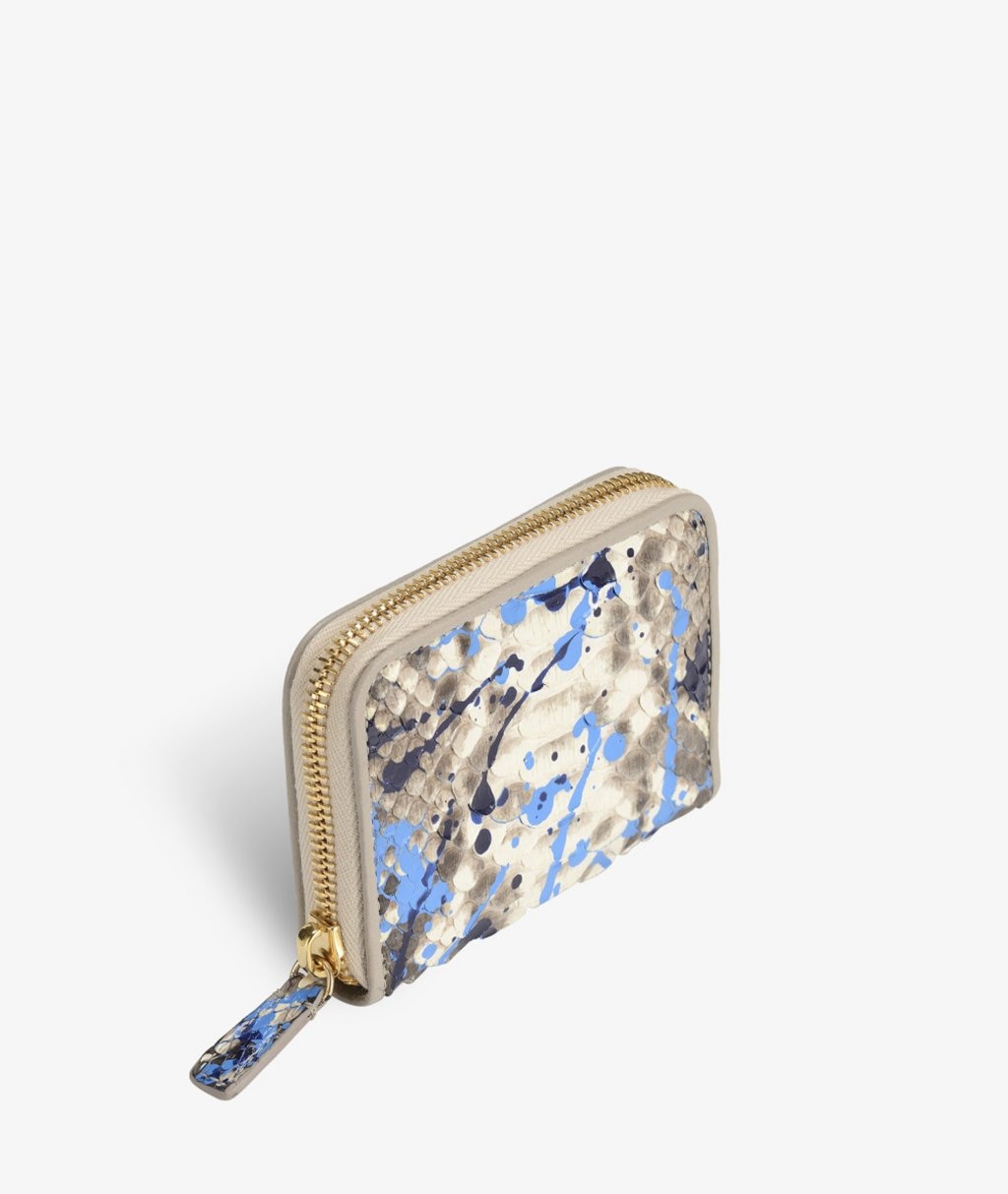 Zip Wallet Python Cobalt Splash