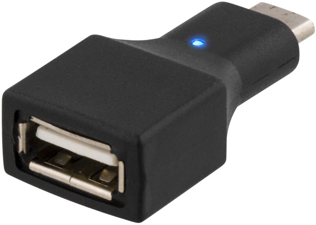 USB 2.0 Adapter USB-C til USB-A sort