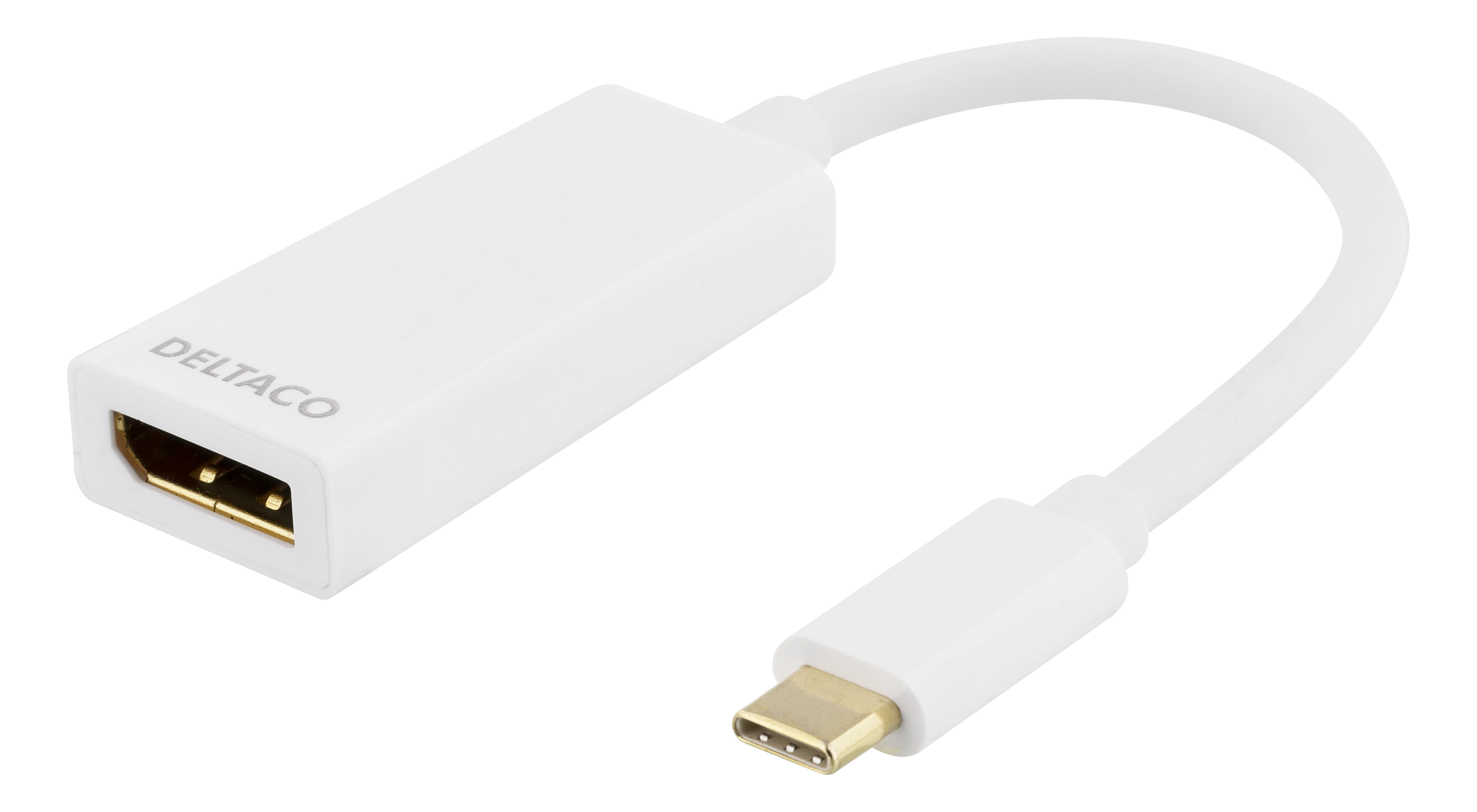 USB-C til DisplayPort-adapter hvid