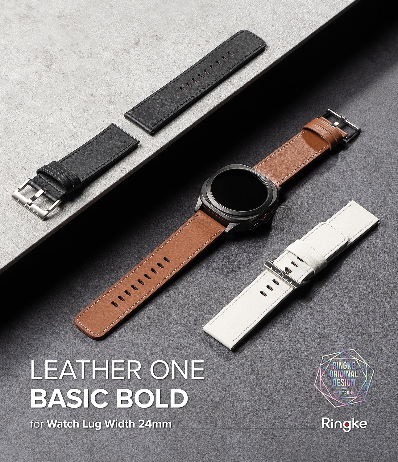 Leather One Basic Bold Band  Suunto 7 Brown