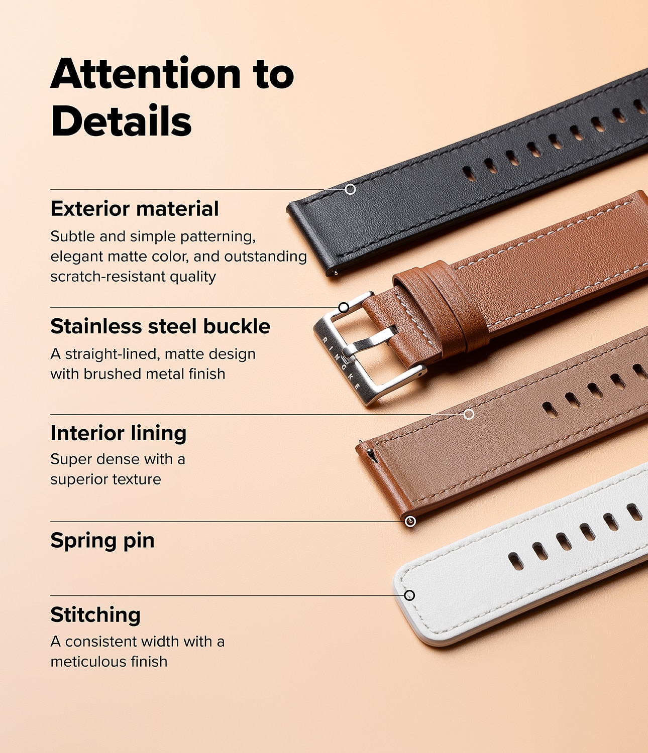 Leather One Basic Bold Band  Suunto 9 Brown