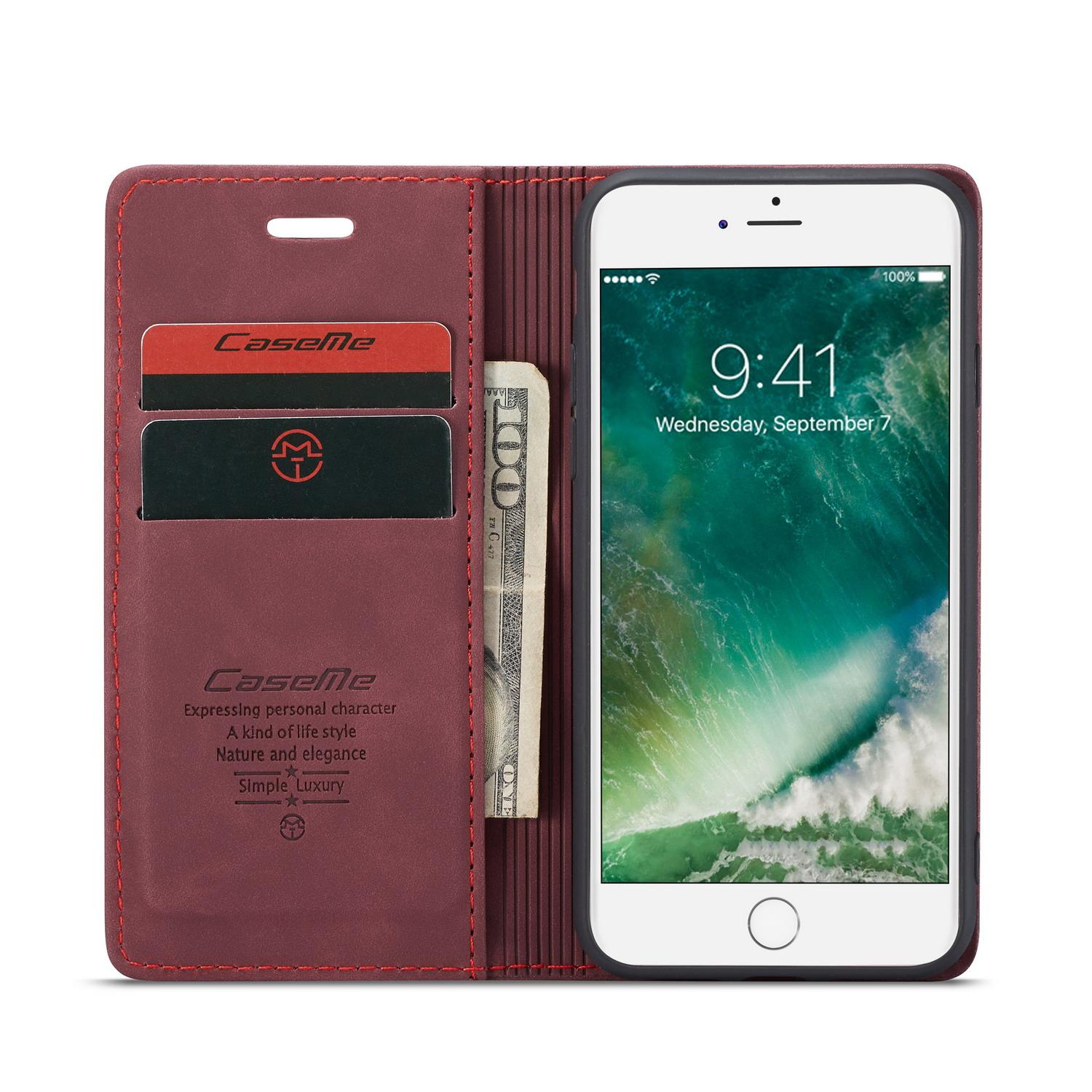 Slim Pung Etui iPhone SE (2020) rød