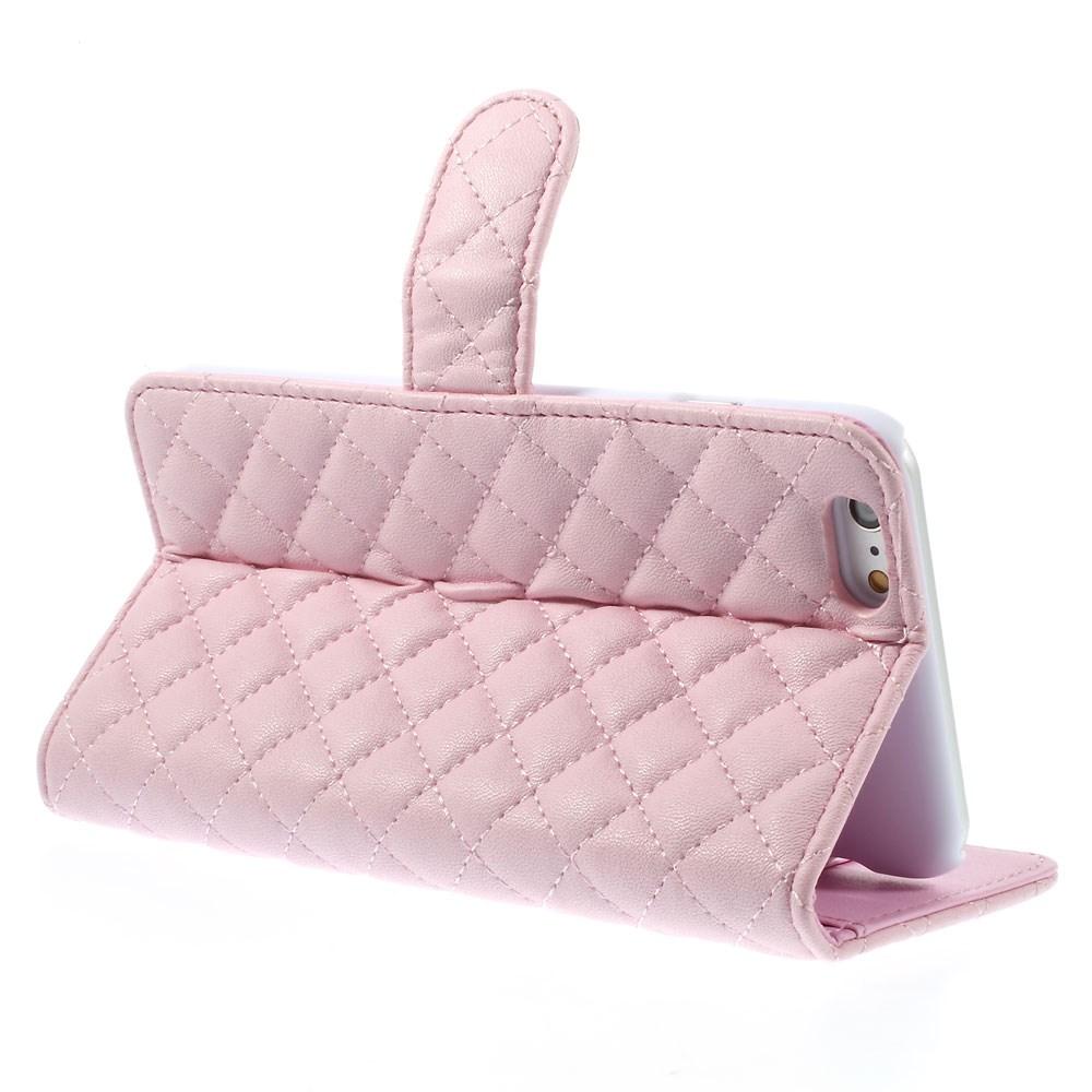 Tegnebogsetui iPhone 6 Plus/6S Plus Quilted lyserød