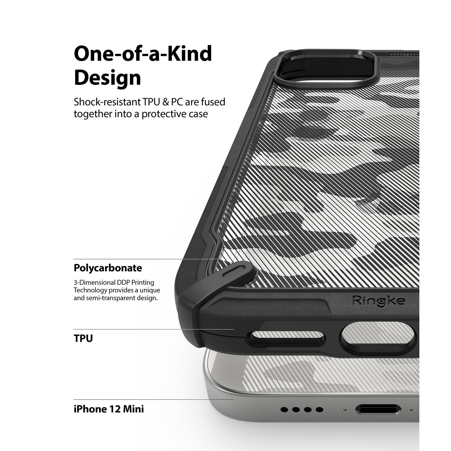 Fusion X Case iPhone 12 Mini Camo Black