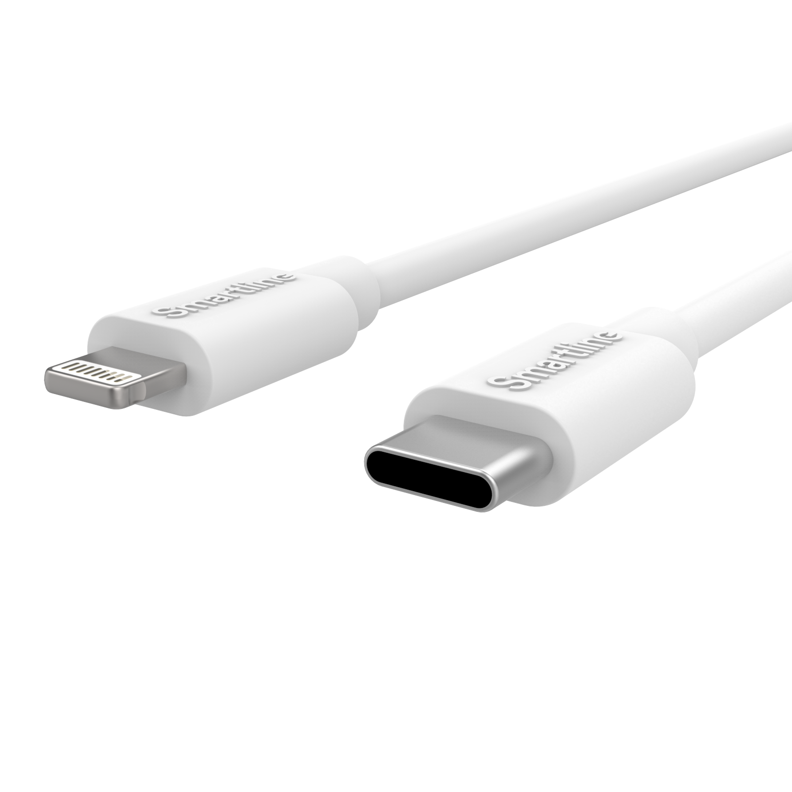 Langt USB-kabel USB-C - Lightning 2m iPhone 13 Pro Max hvid