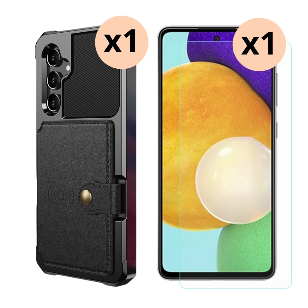 Samsung Galaxy A54 Beskyttelsessæt Cover Tough Multi-slot og Skærmbeskyttelse